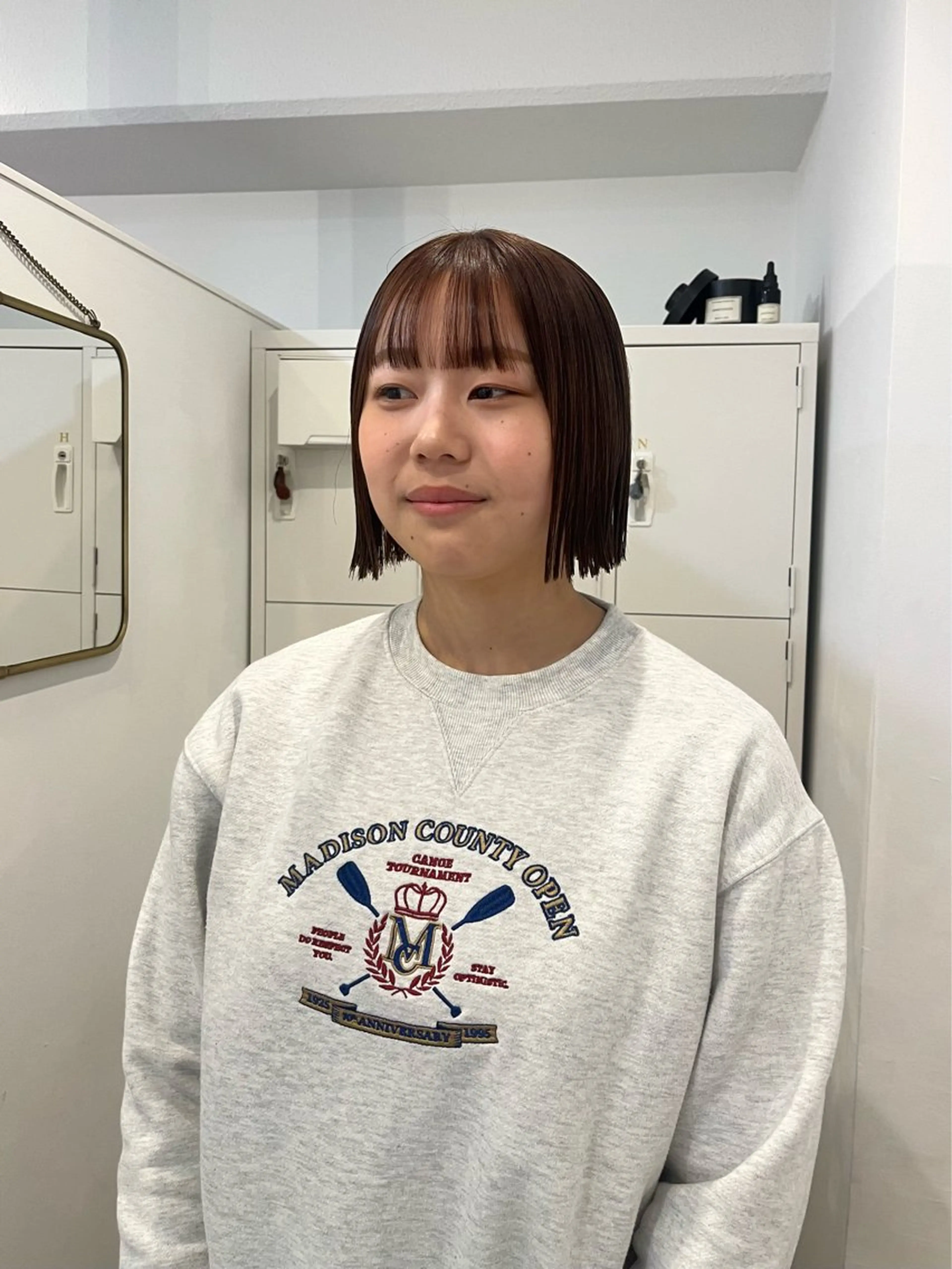 ショート フクシママユ / 柔らかカラーのヘアスタイル