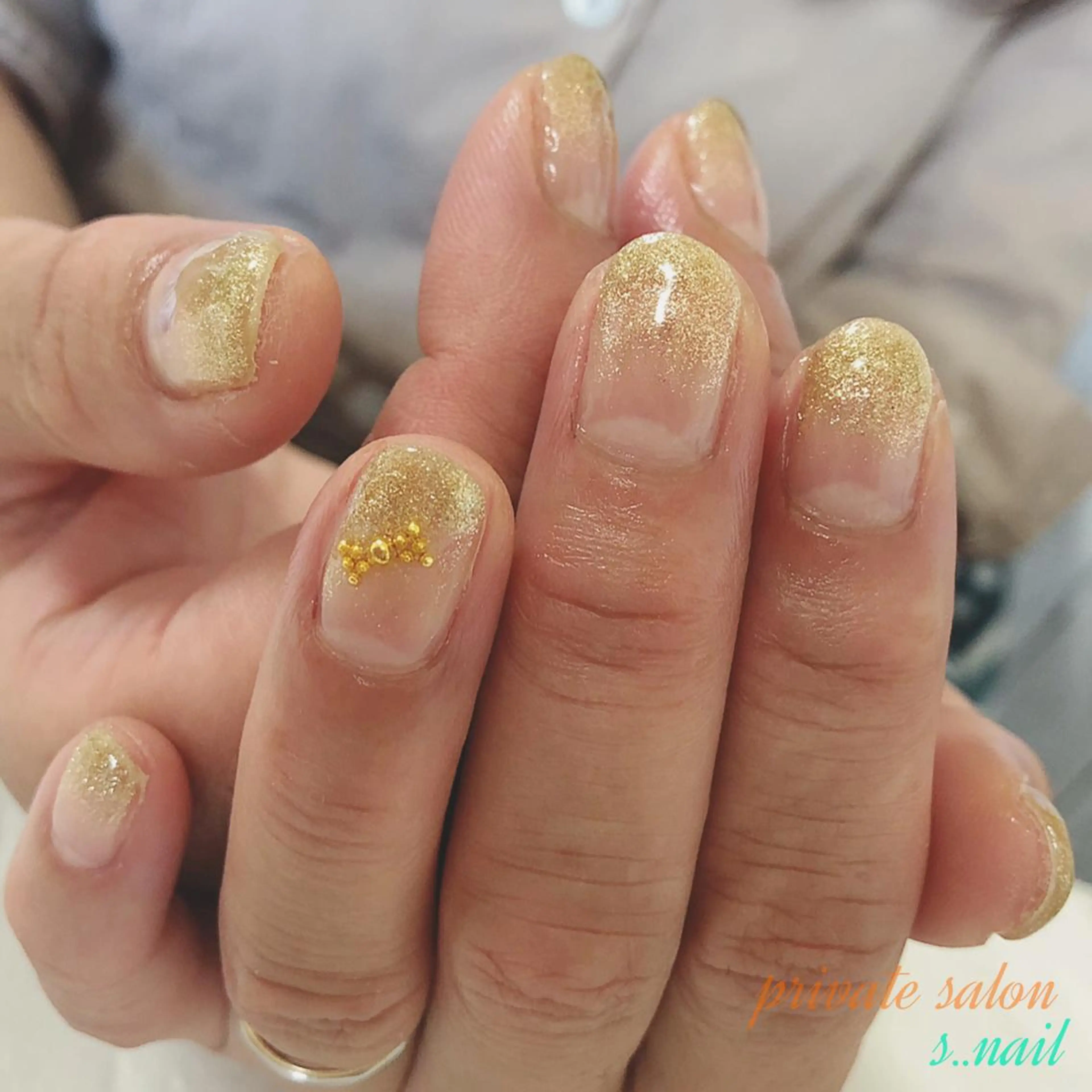 ネイル ラメ(グリッター) ラメグラデーション シンプルネイル ハンドネイル フットネイル s..nail / MORITAのネイルデザイン