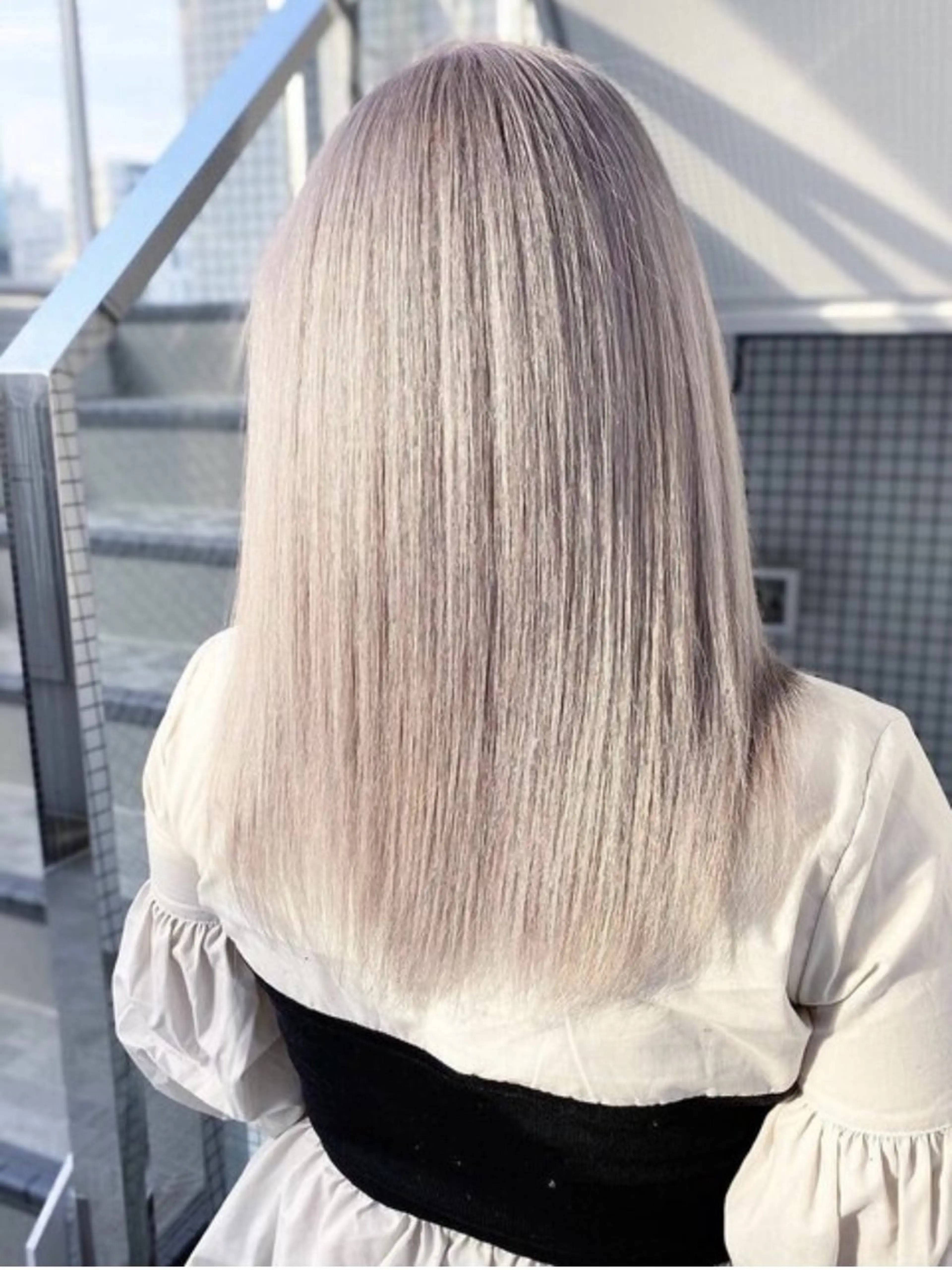 ミディアム カラー ヘアアレンジ ヘアカラー トリートメント vizz by el yts 北谷エクステのヘアスタイル