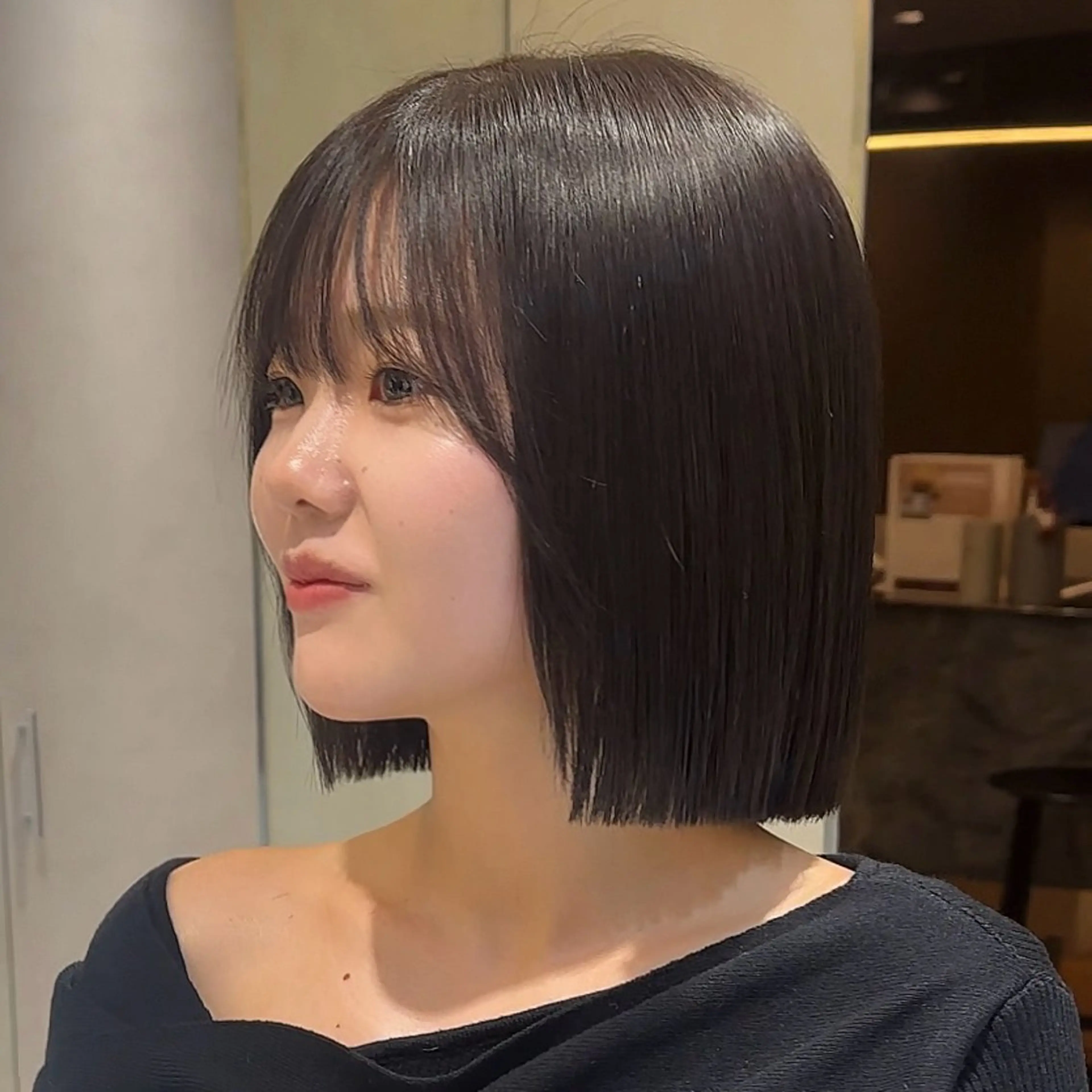 ショート カラー カット 縮毛矯正 トリートメント 原宿/韓国ボブ /くびれボブ/優希のヘアスタイル