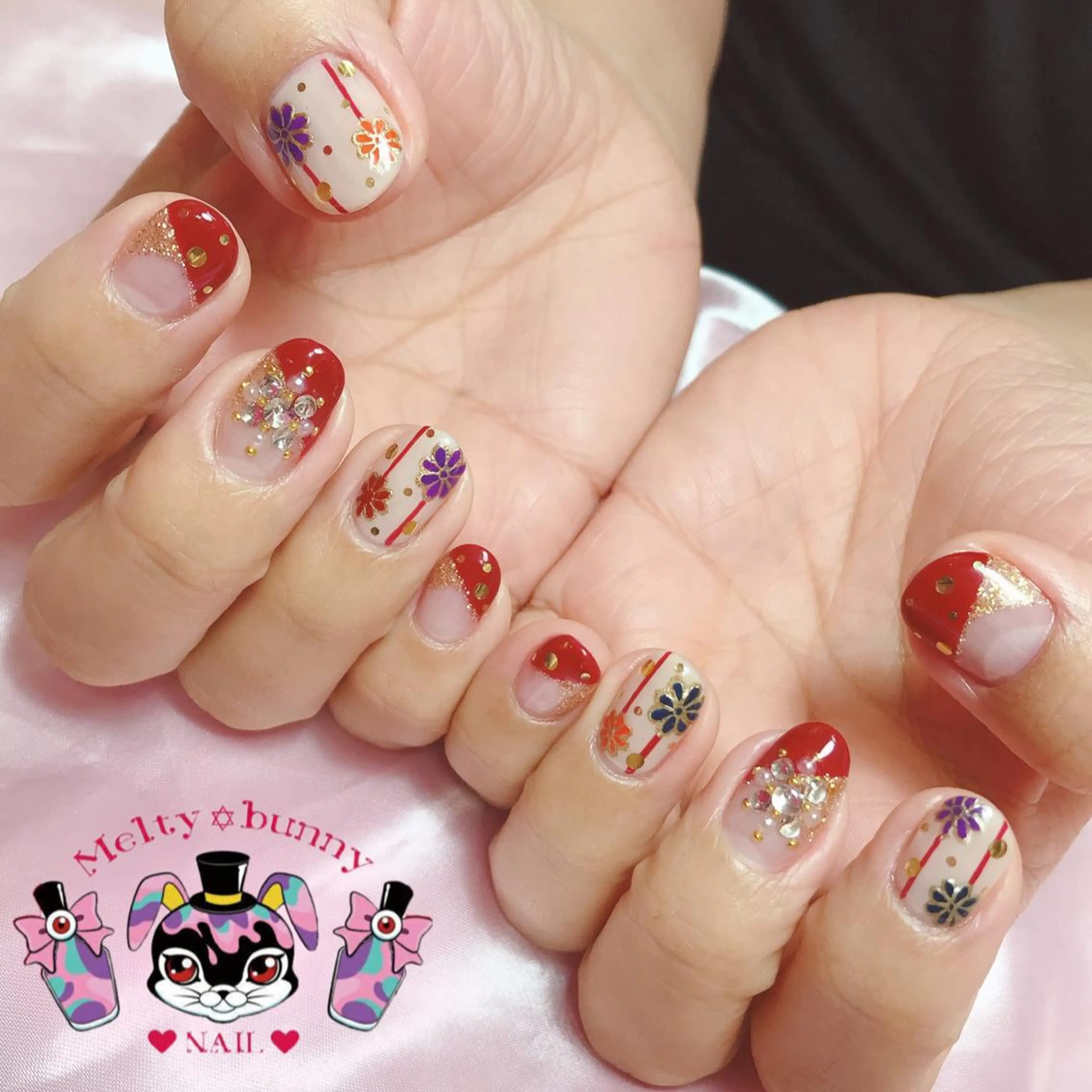 ネイル 成人式 深爪を断らない スカルプ高評価店のネイルデザイン