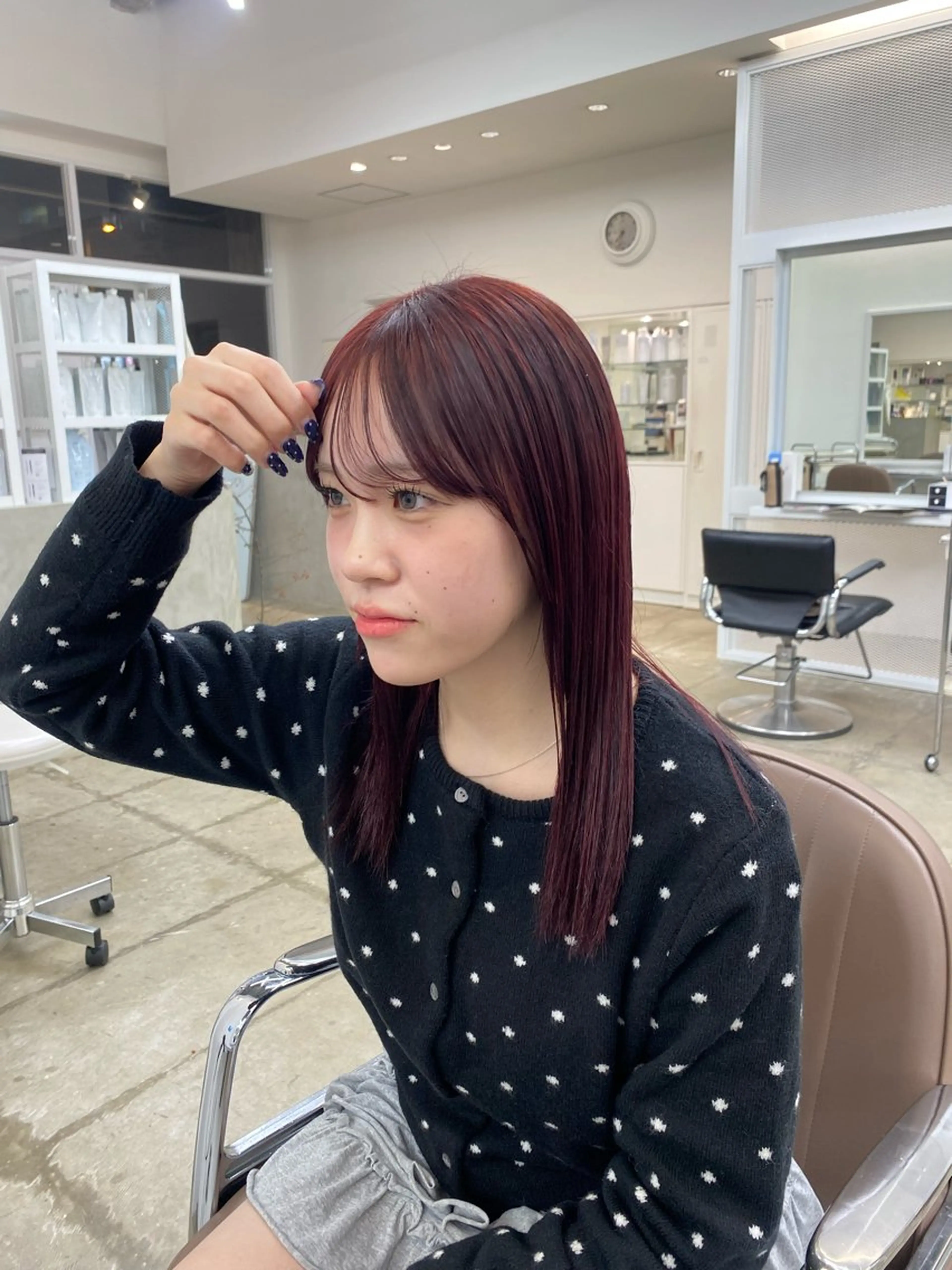 ミディアム カラー 川角 しなのヘアスタイル