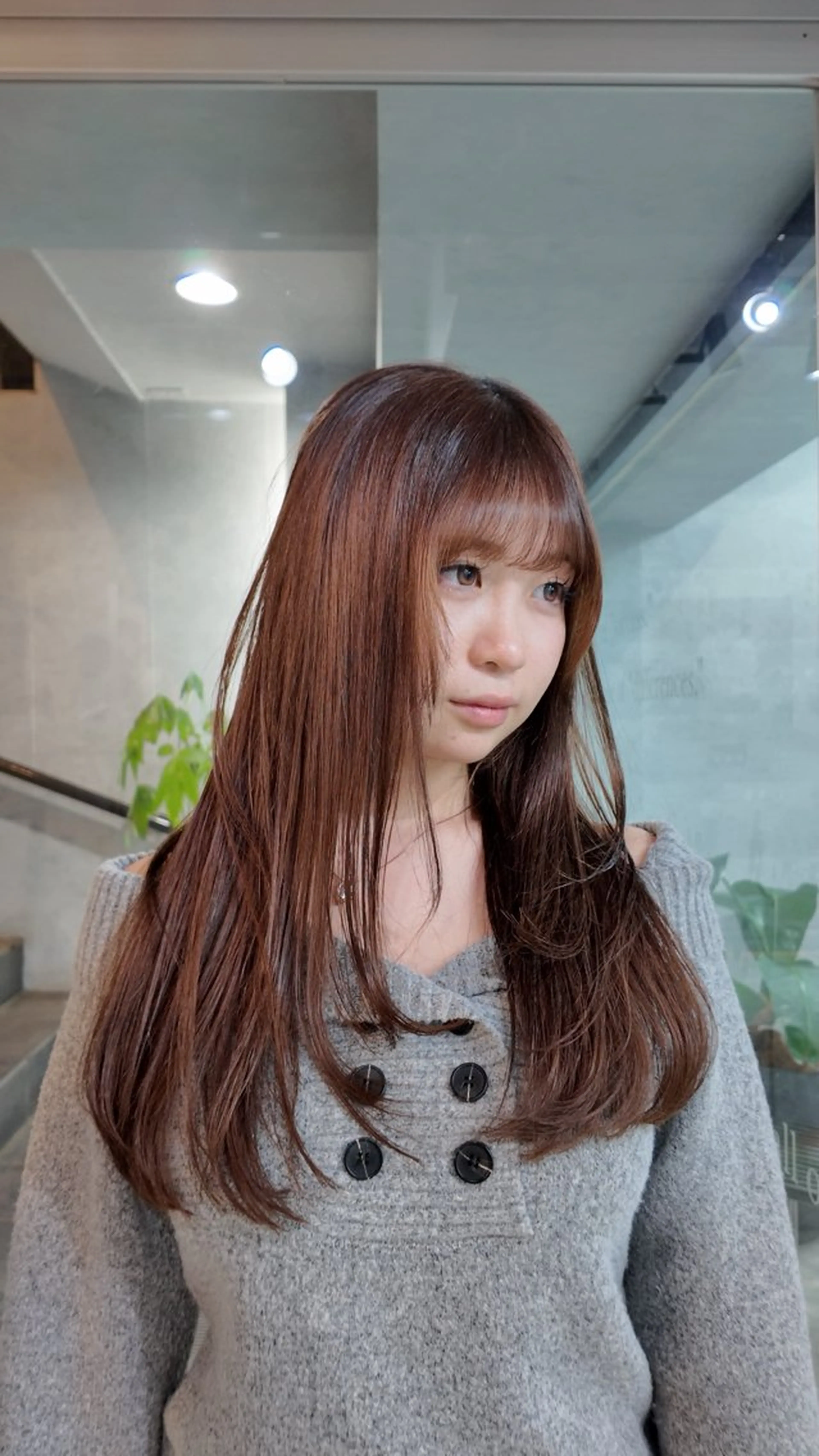 ロング カラー カット ヘアカラー トリートメント You/透明感カラー レイヤーカット/ボブのヘアスタイル