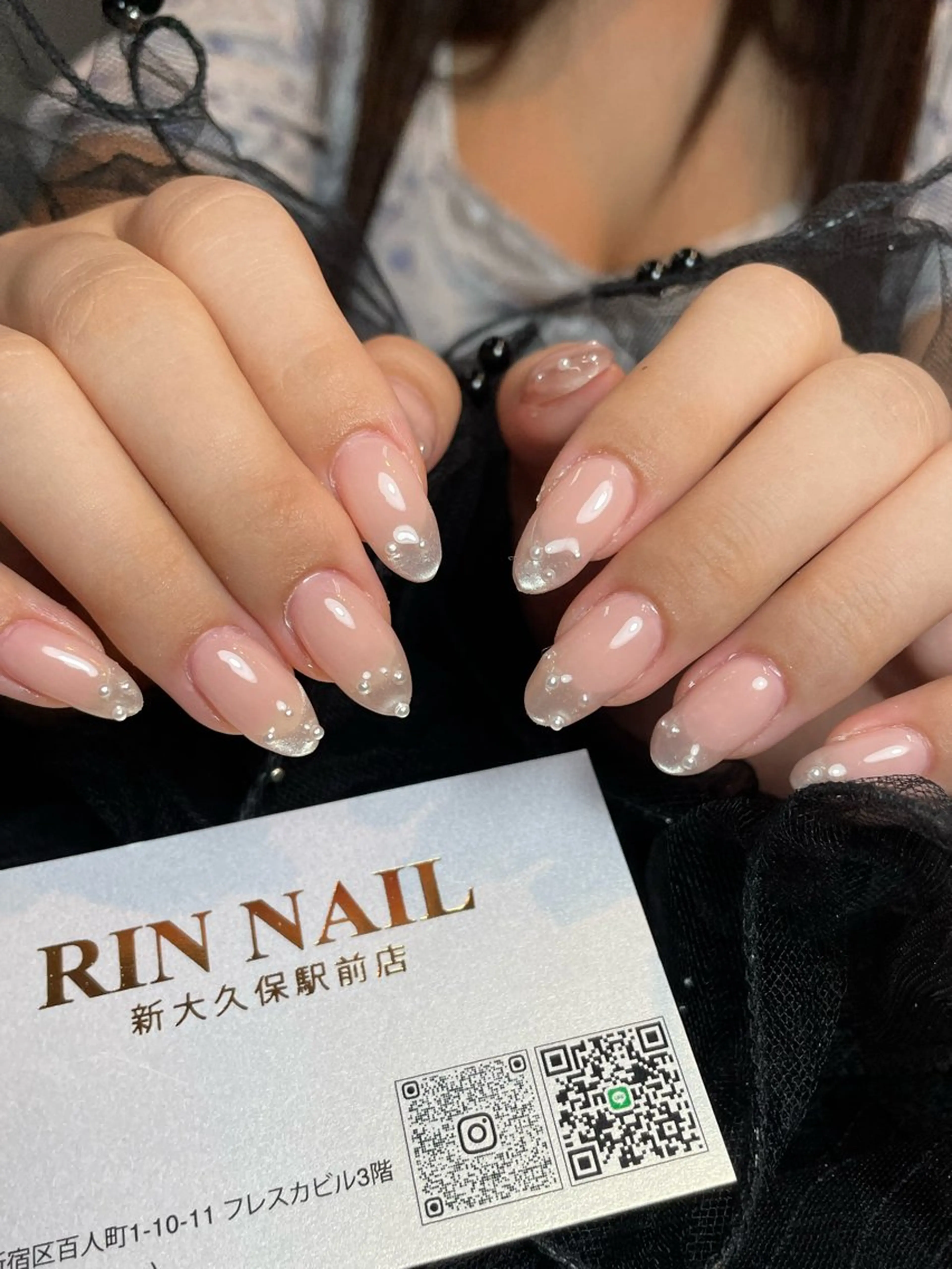 ネイル フレンチネイル ジェルネイル 韓国ネイル マグネットネイル ネイルチップ ハンドネイル Rin Nail 新大久保店のネイルデザイン