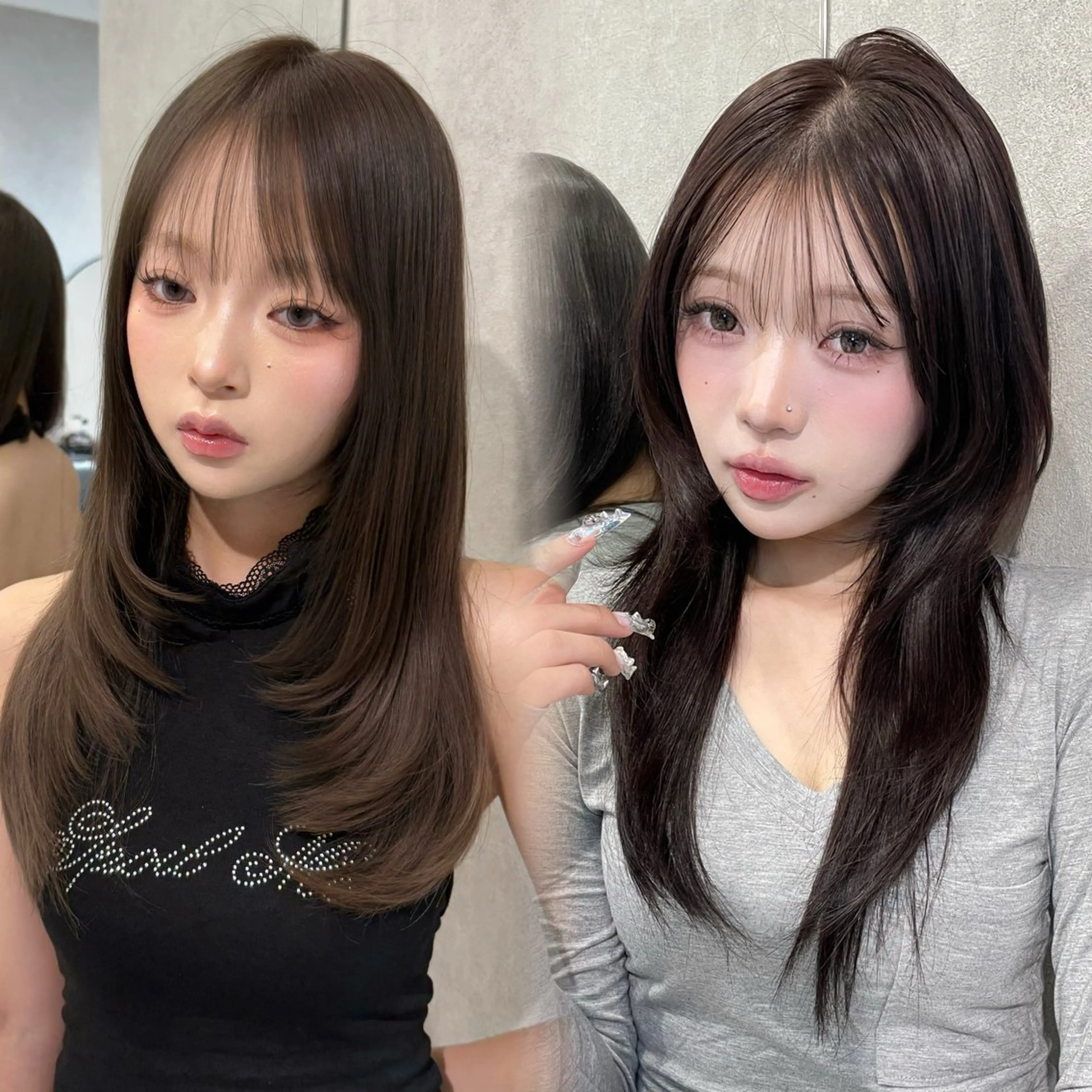 セミロング ハッシュカット レイヤーカット ハッシュカット/ 艶カラー/RIN🩶のヘアスタイル