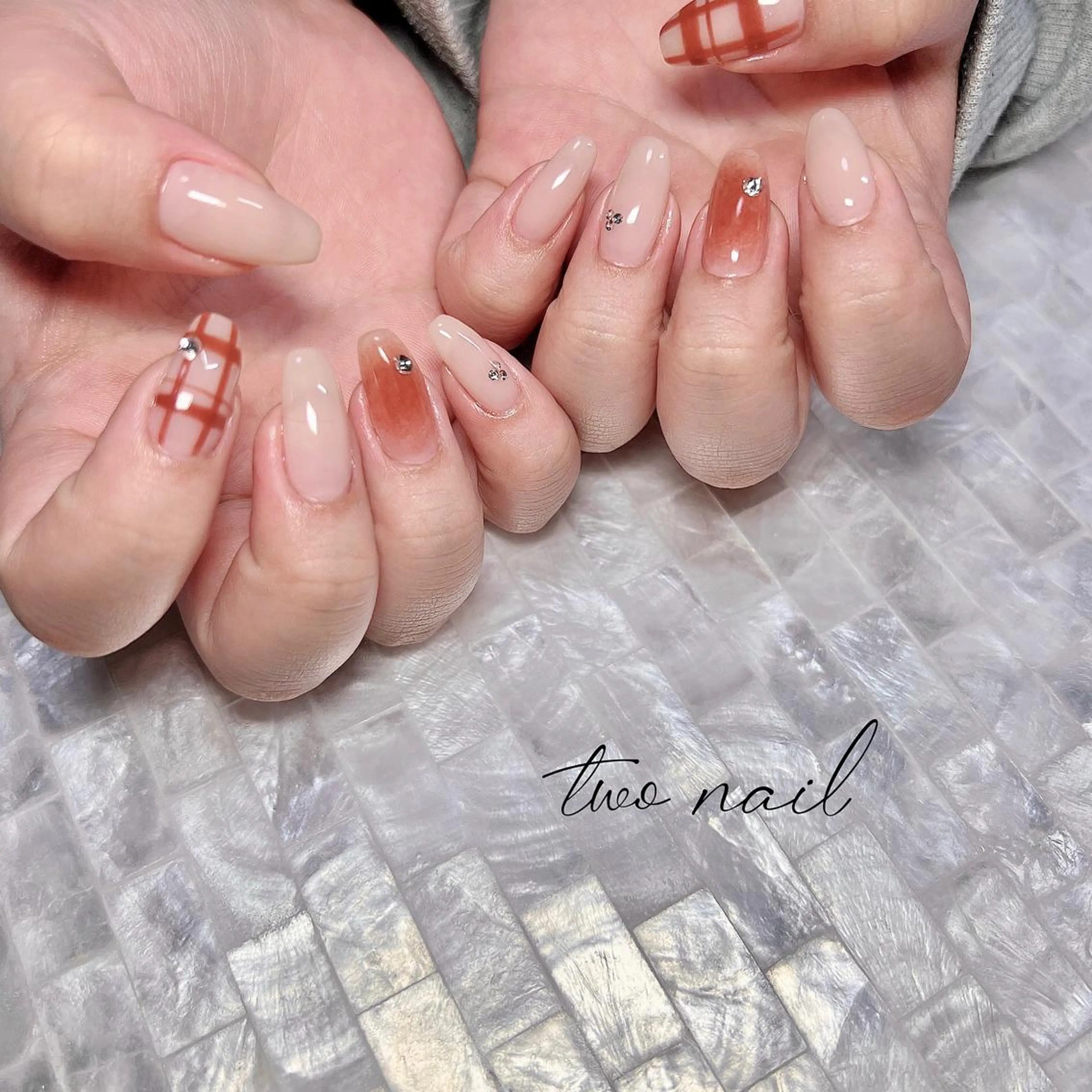 ネイル アートネイル フットネイル ハート ニュアンスネイル オフィスネイル ハンドネイル two nailのネイルデザイン