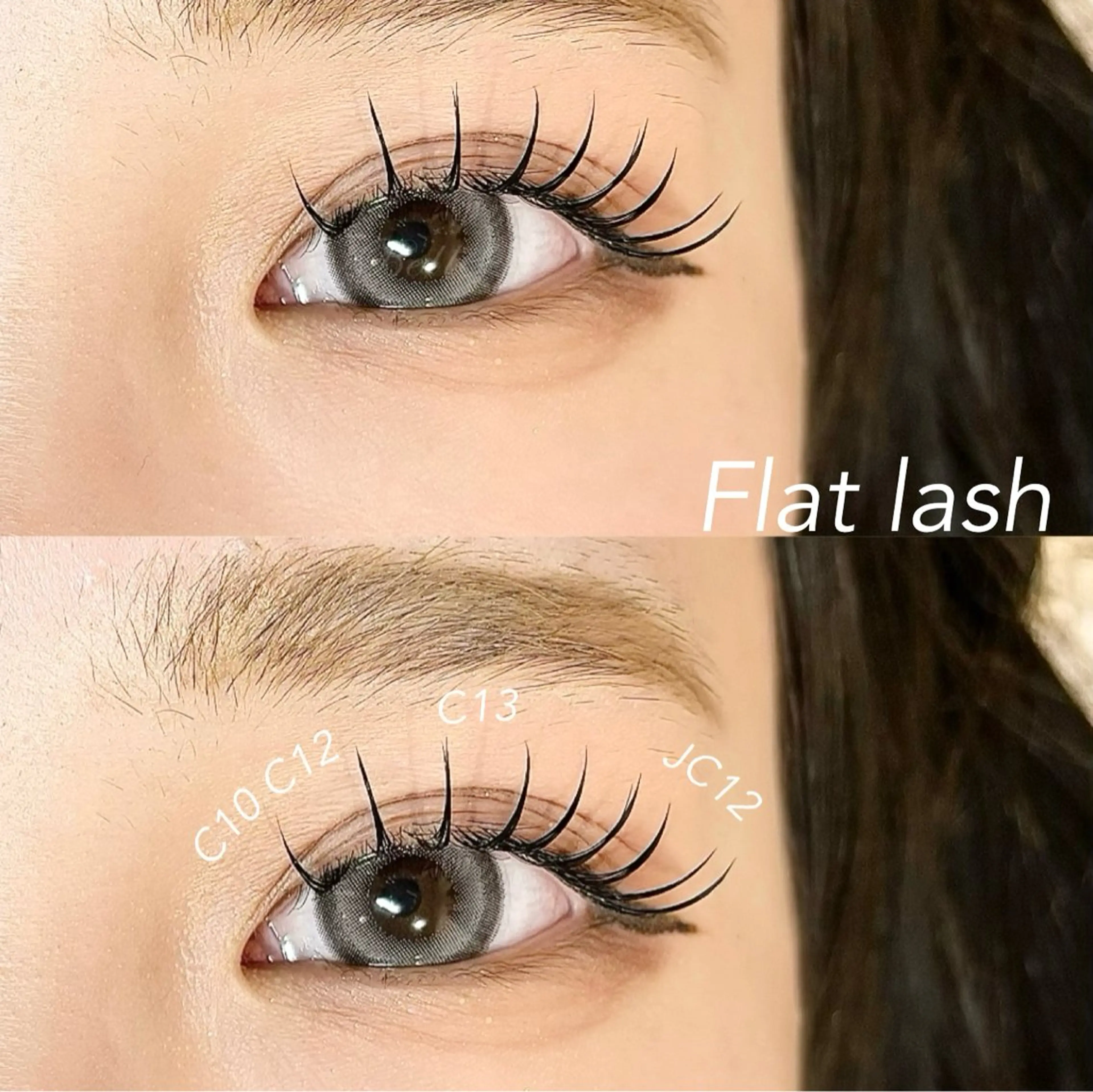 マツエク・マツパ 束感まつ毛 フラットラッシュ Belle茶屋町店所属・Belle茶屋町店 田中の眉毛・アイブロウイメージ