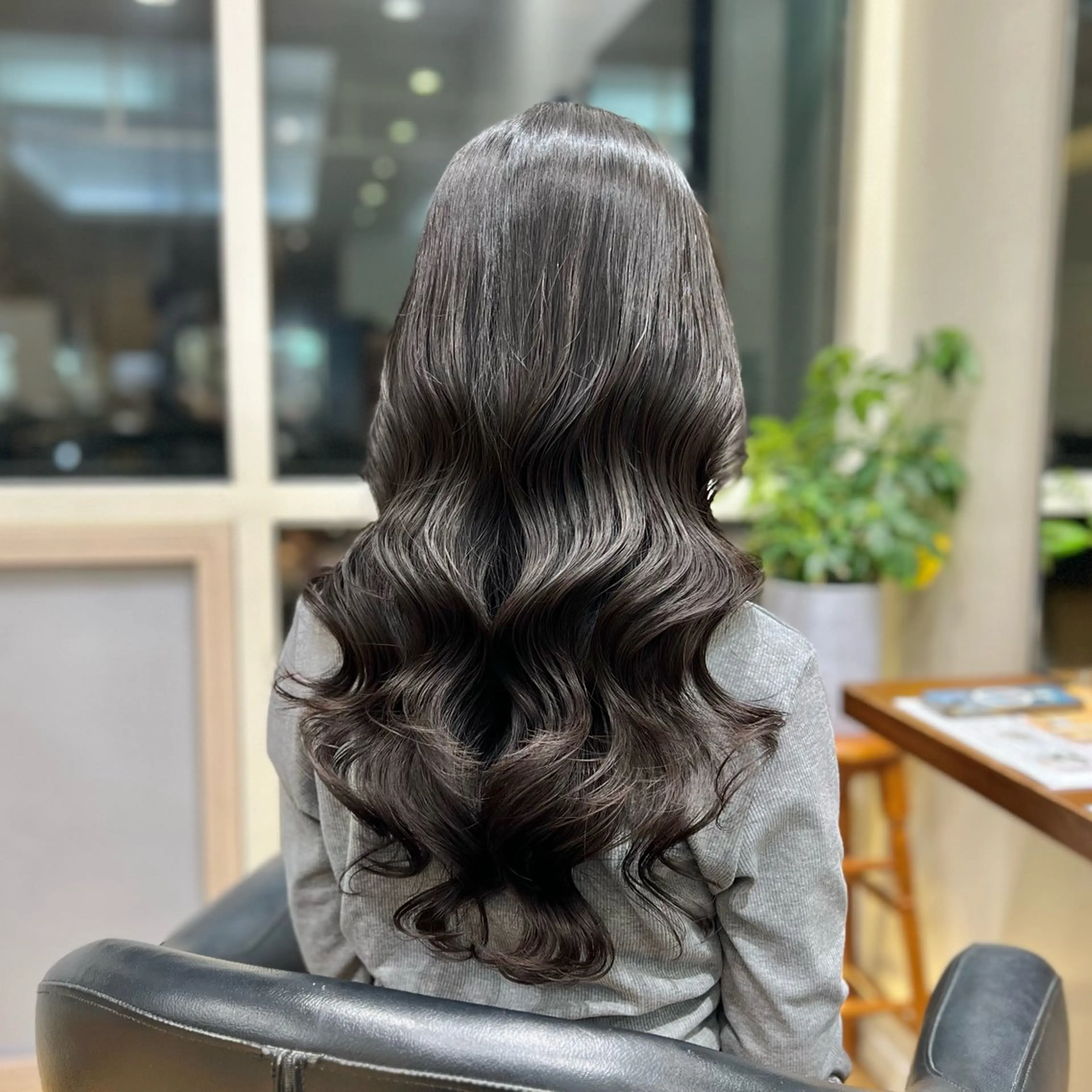 ロング 韓国風ヘア カット パーマ 🌙コテ巻き風パーマ 🌙菜月のヘアスタイル