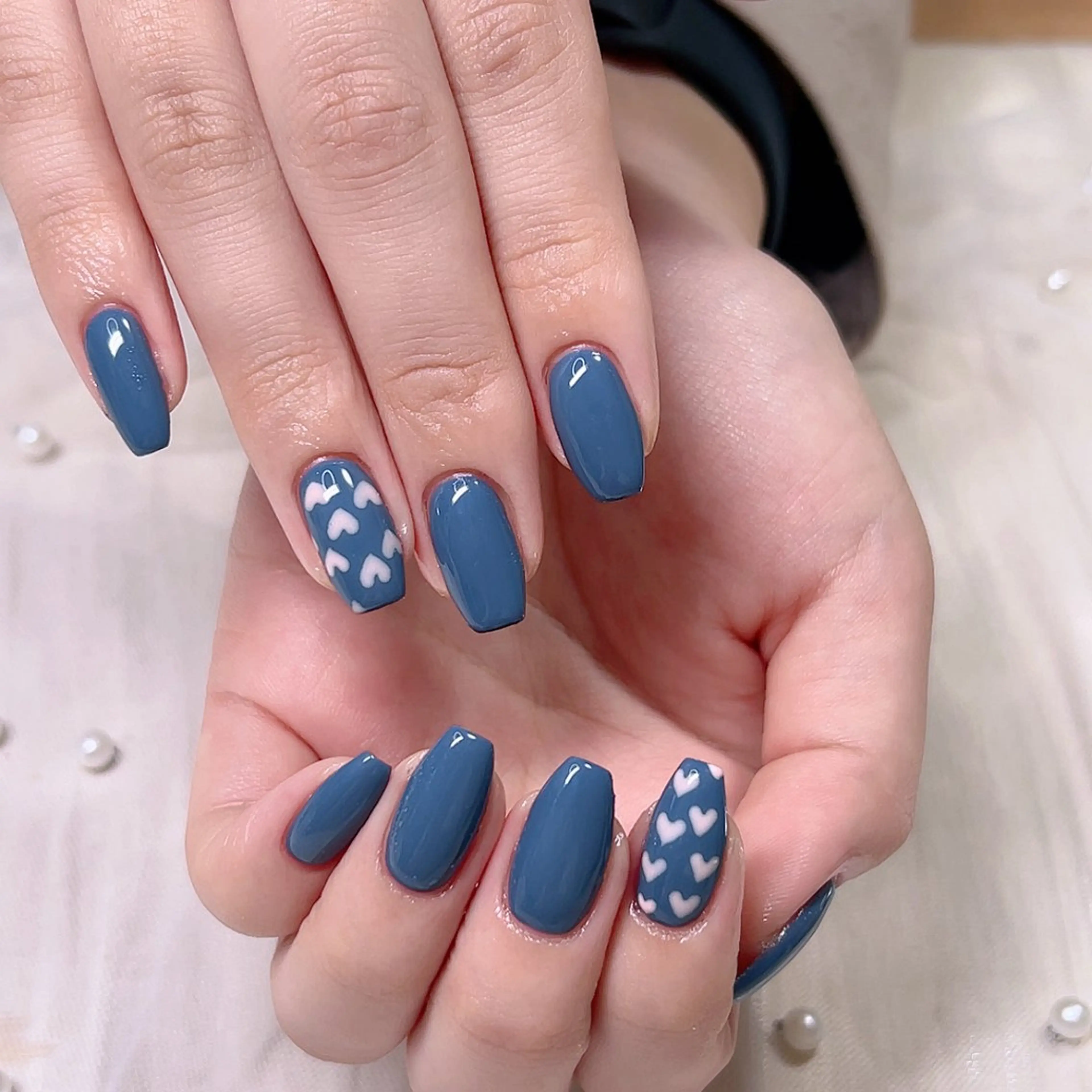 ネイル ハート オフィスネイル シンプルネイル 冬ネイル Cute Tips nailのネイルデザイン