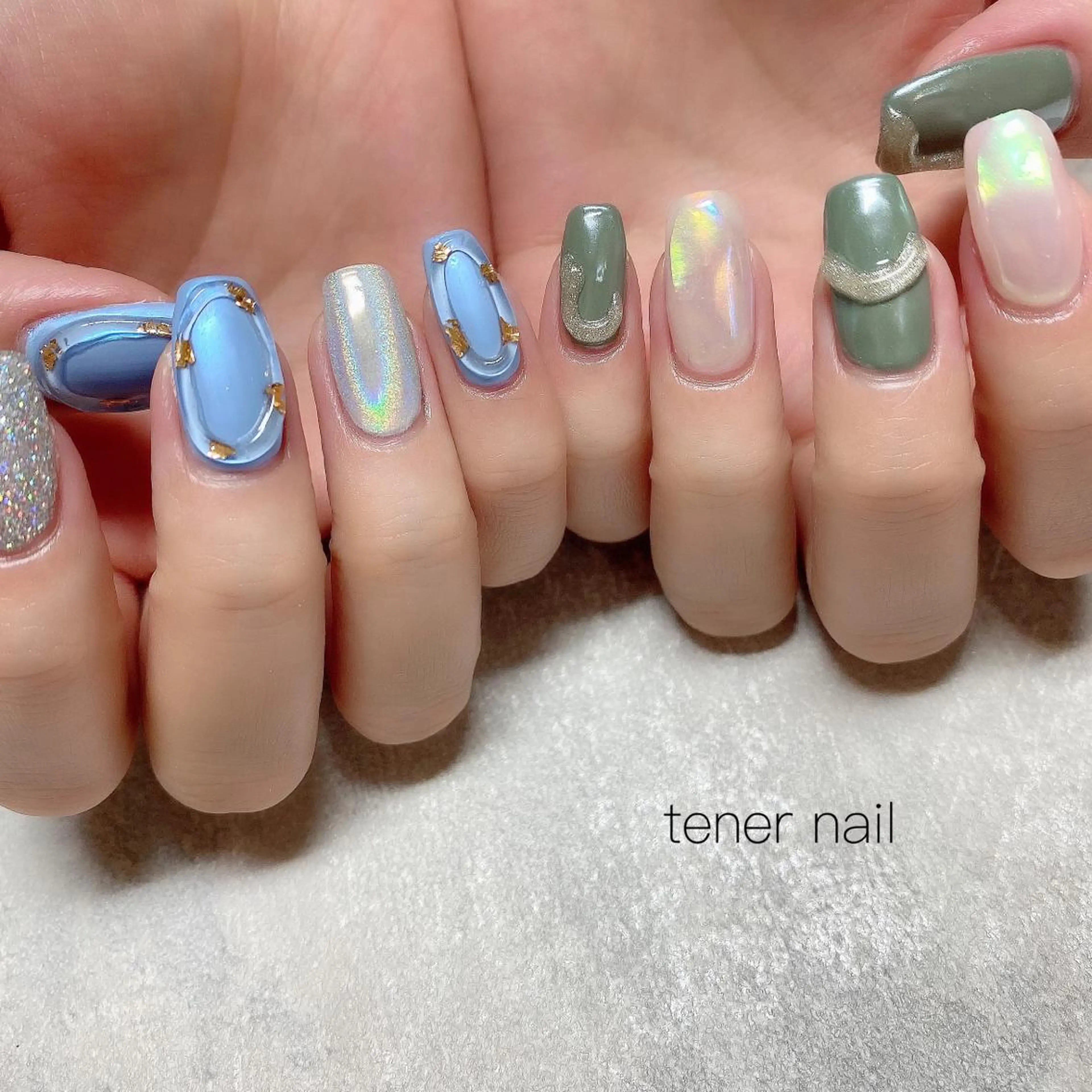 ネイル 氷ネイル・うるうるネイル テネルネイル tener nailのネイルデザイン