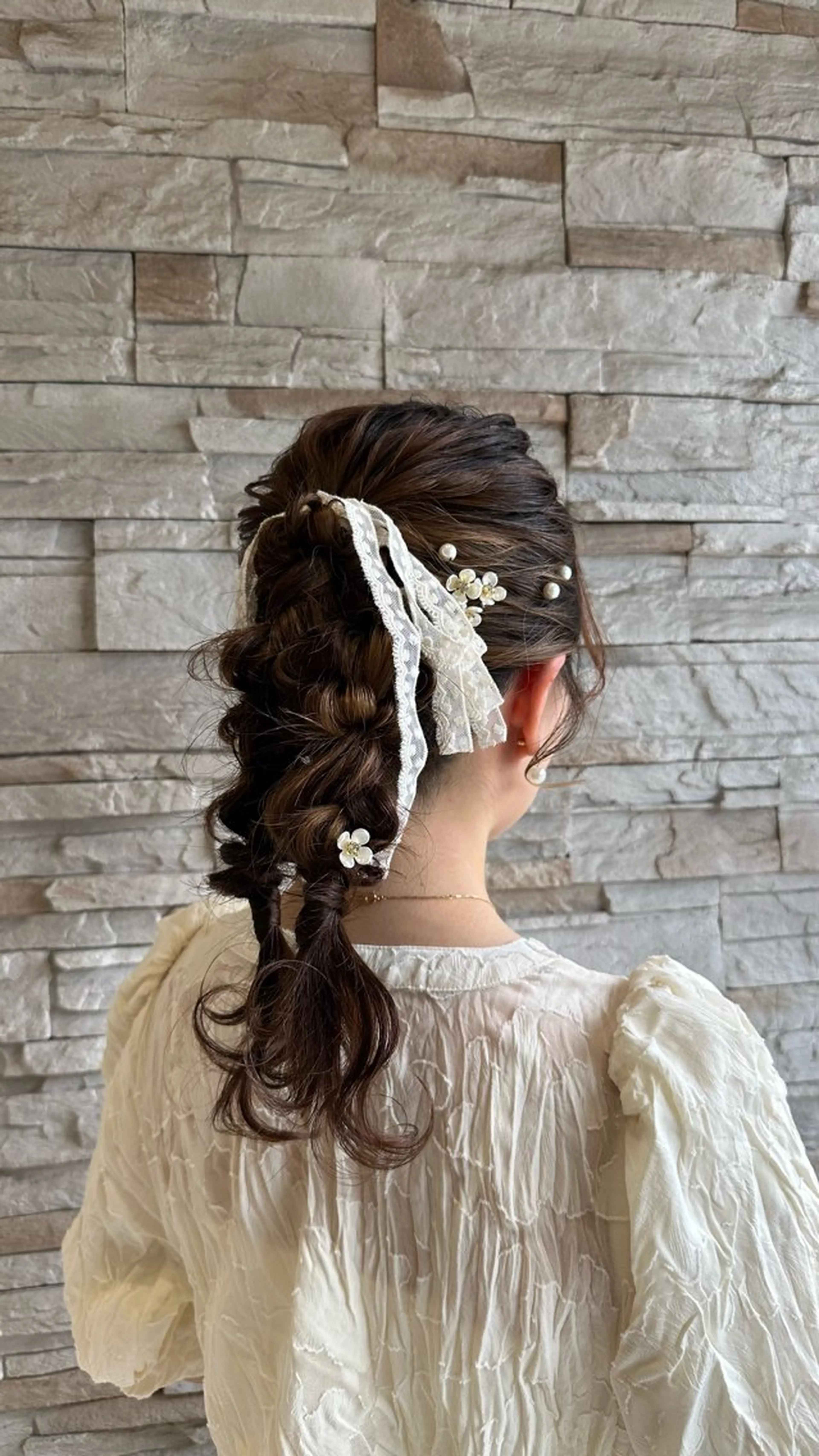 ヘアアレンジ ヘアセット 艶髪/ブリーチなし Wカラー🌺yuiのヘアスタイル