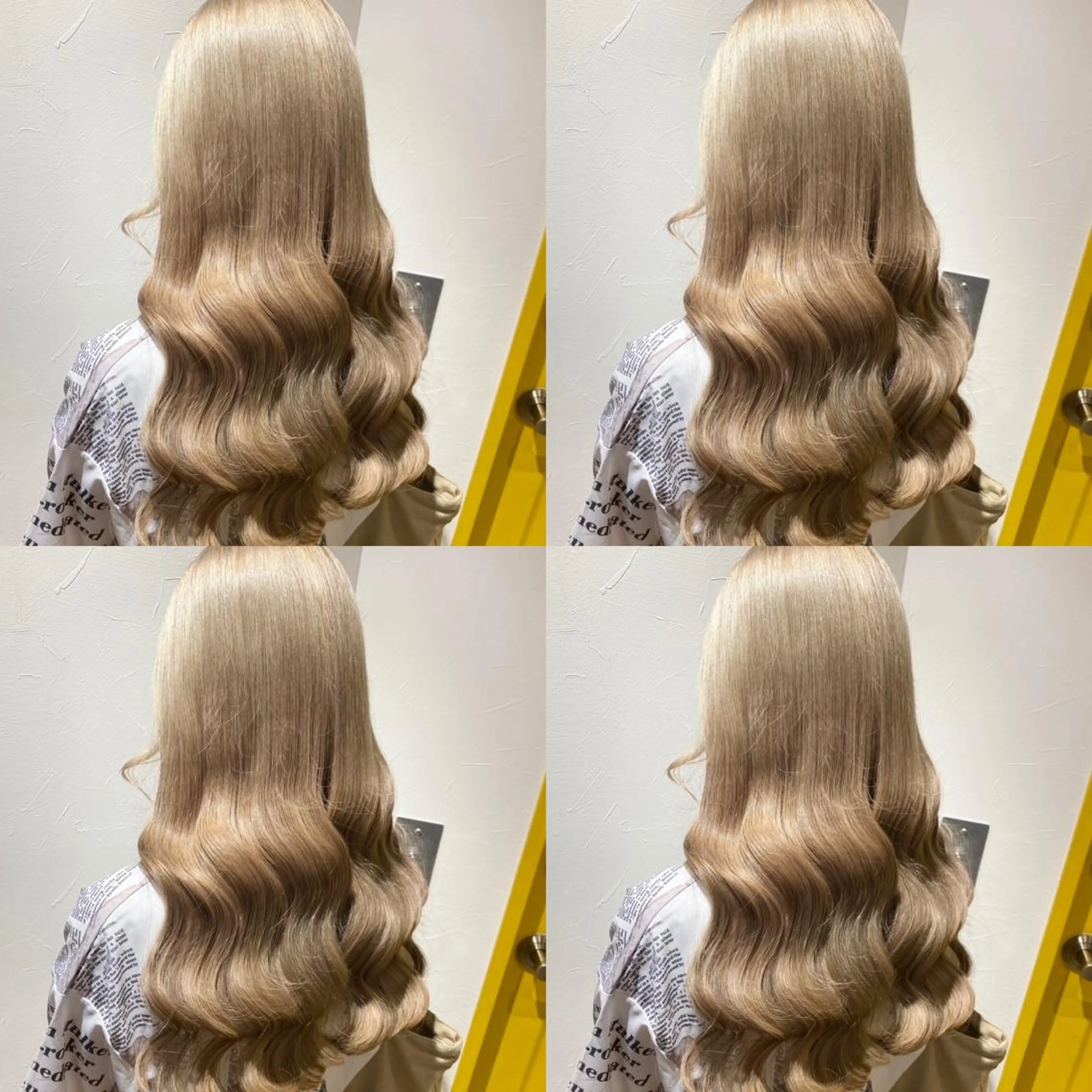 ミディアム カラー ベージュカラー ブリーチ ミルクティーベージュ ご予約 宜しくお願いします！のヘアスタイル