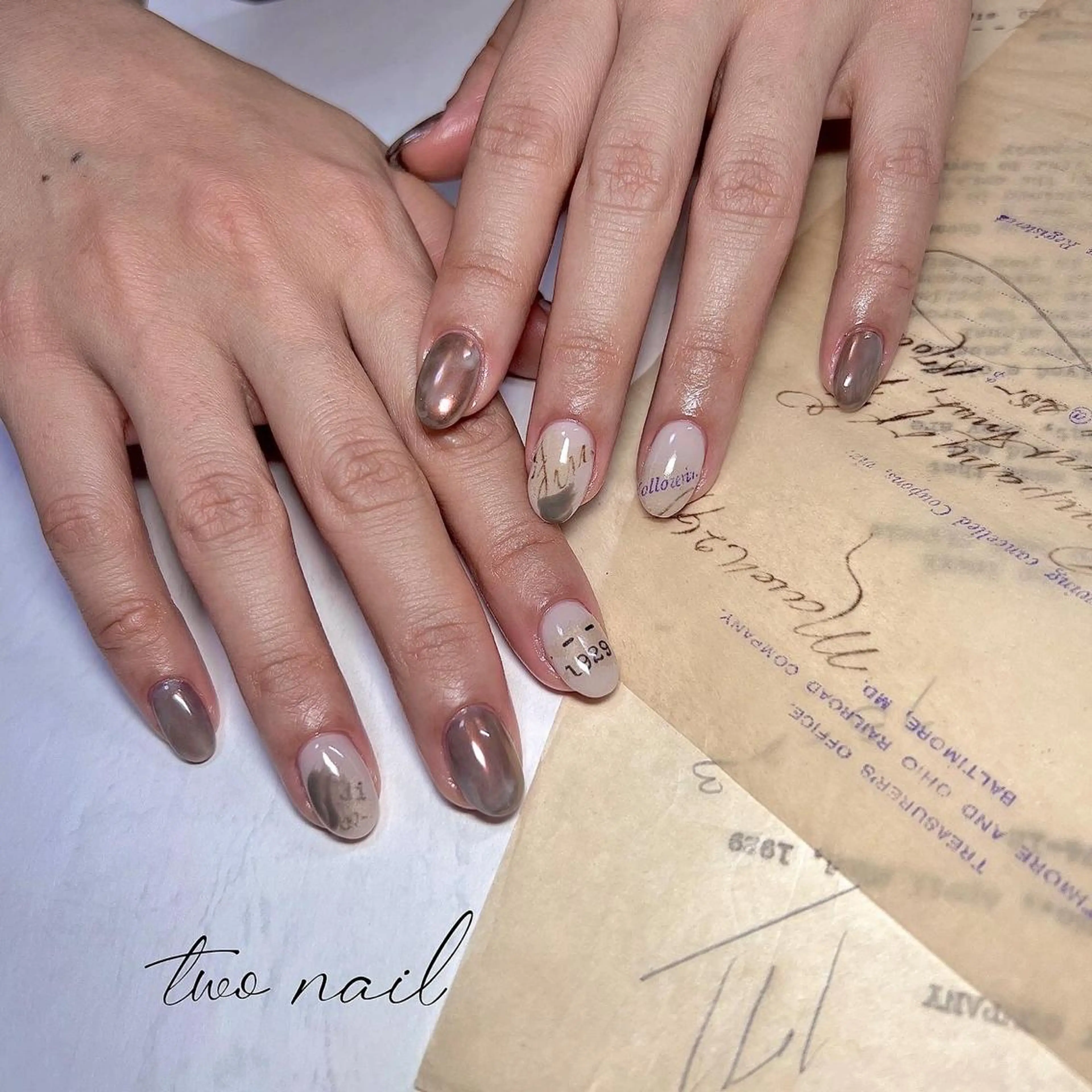 ネイル アートネイル フットネイル ハート ニュアンスネイル オフィスネイル two nailのネイルデザイン