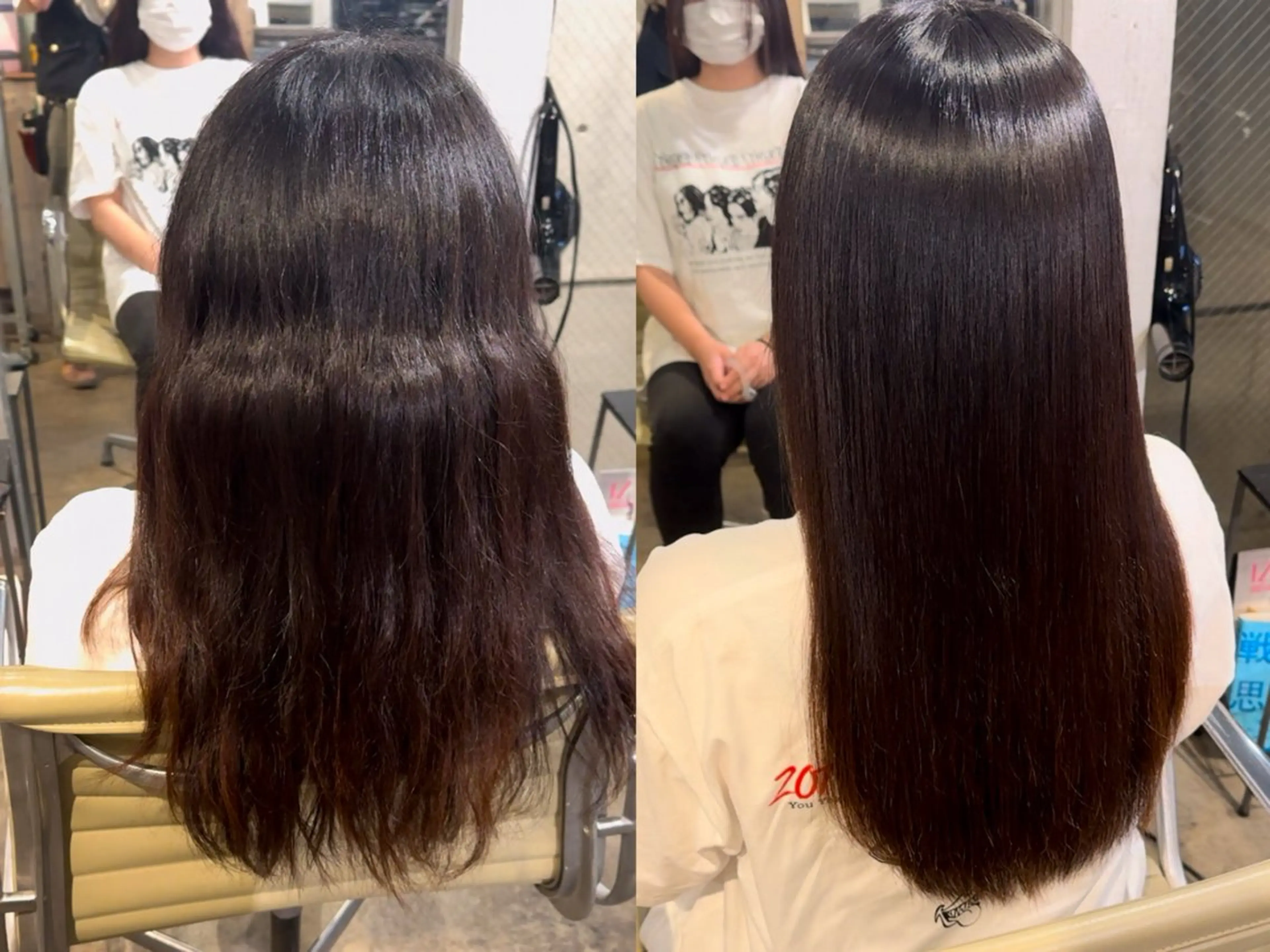 ロング ブリーチカラー/ブロ ンドレイヤーカットのヘアスタイル