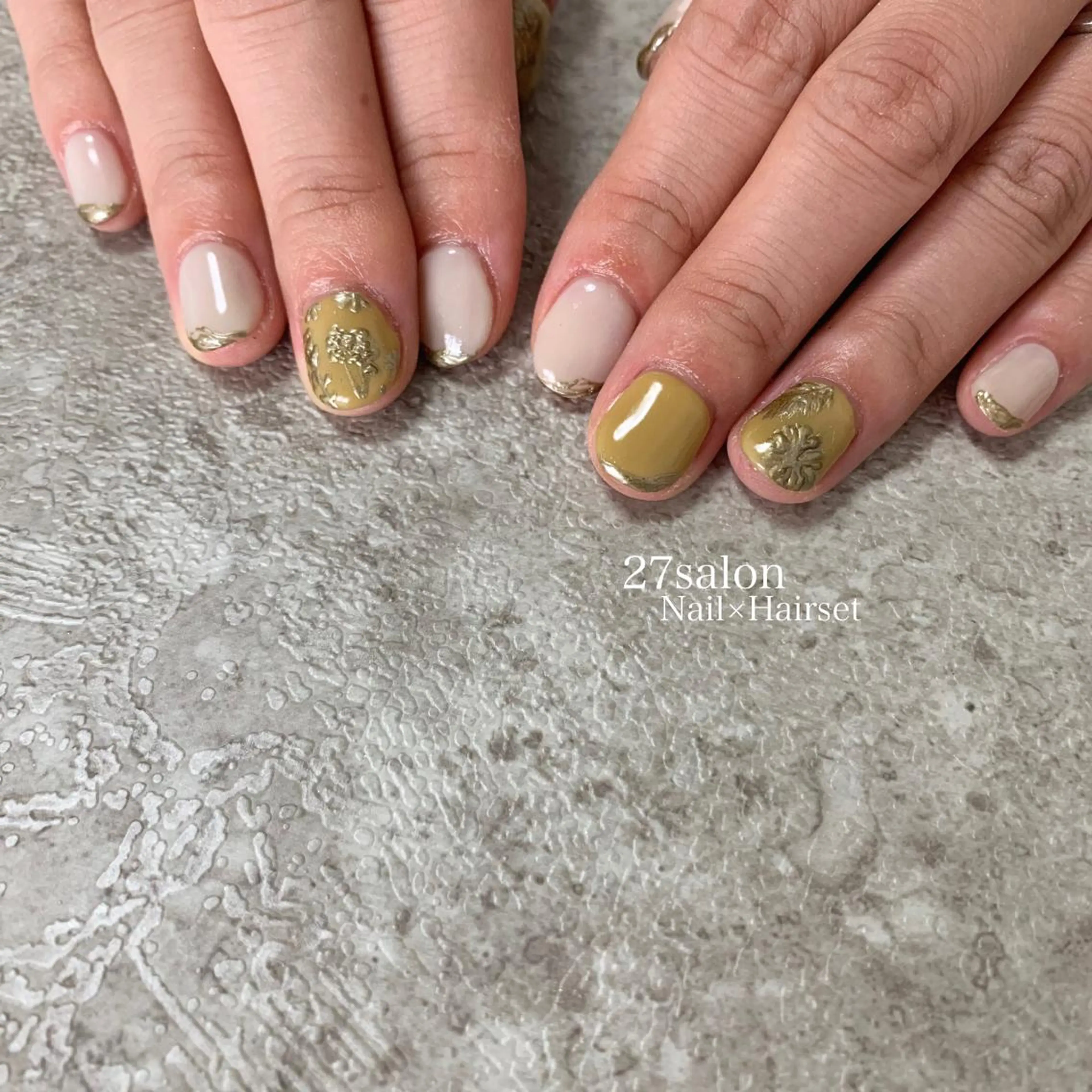 ネイル アートネイル ジェルネイル ニュアンスネイル 27salon yuinaのネイルデザイン