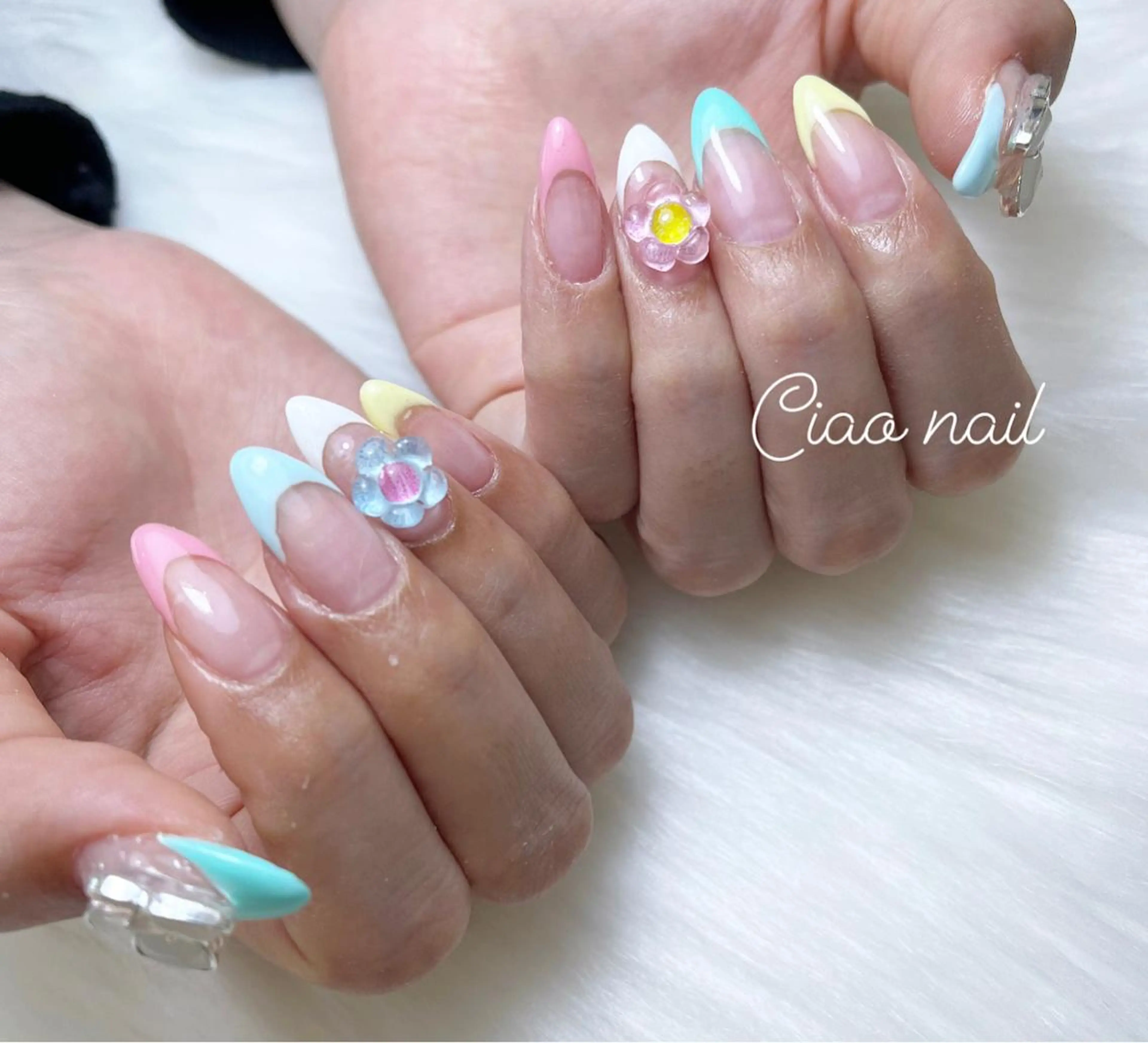 ネイル フレンチネイル パステルネイル #Amin nail salonのネイルデザイン