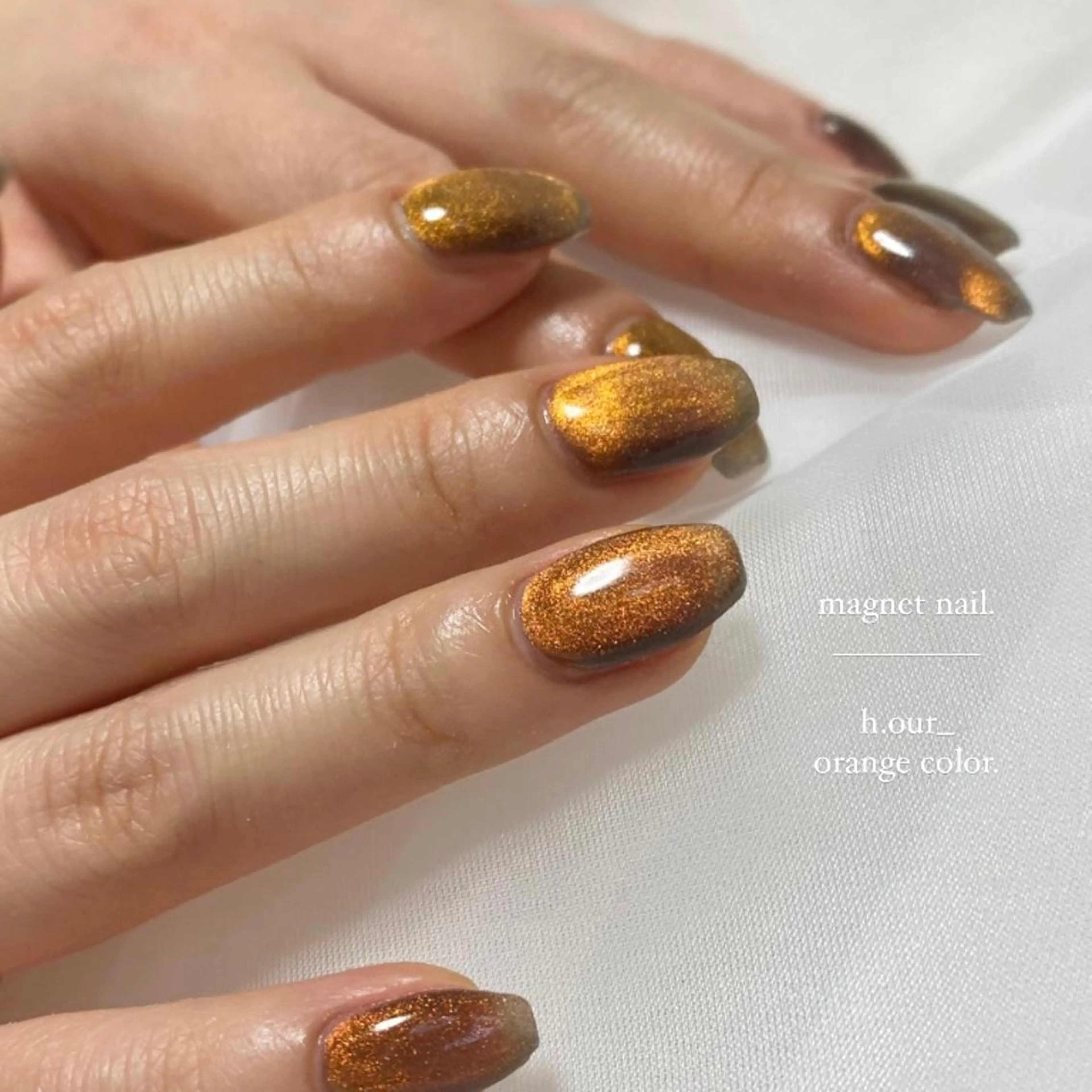 ネイル マグネットネイル ワンカラーネイル シンプルネイル h.ours _のネイルデザイン