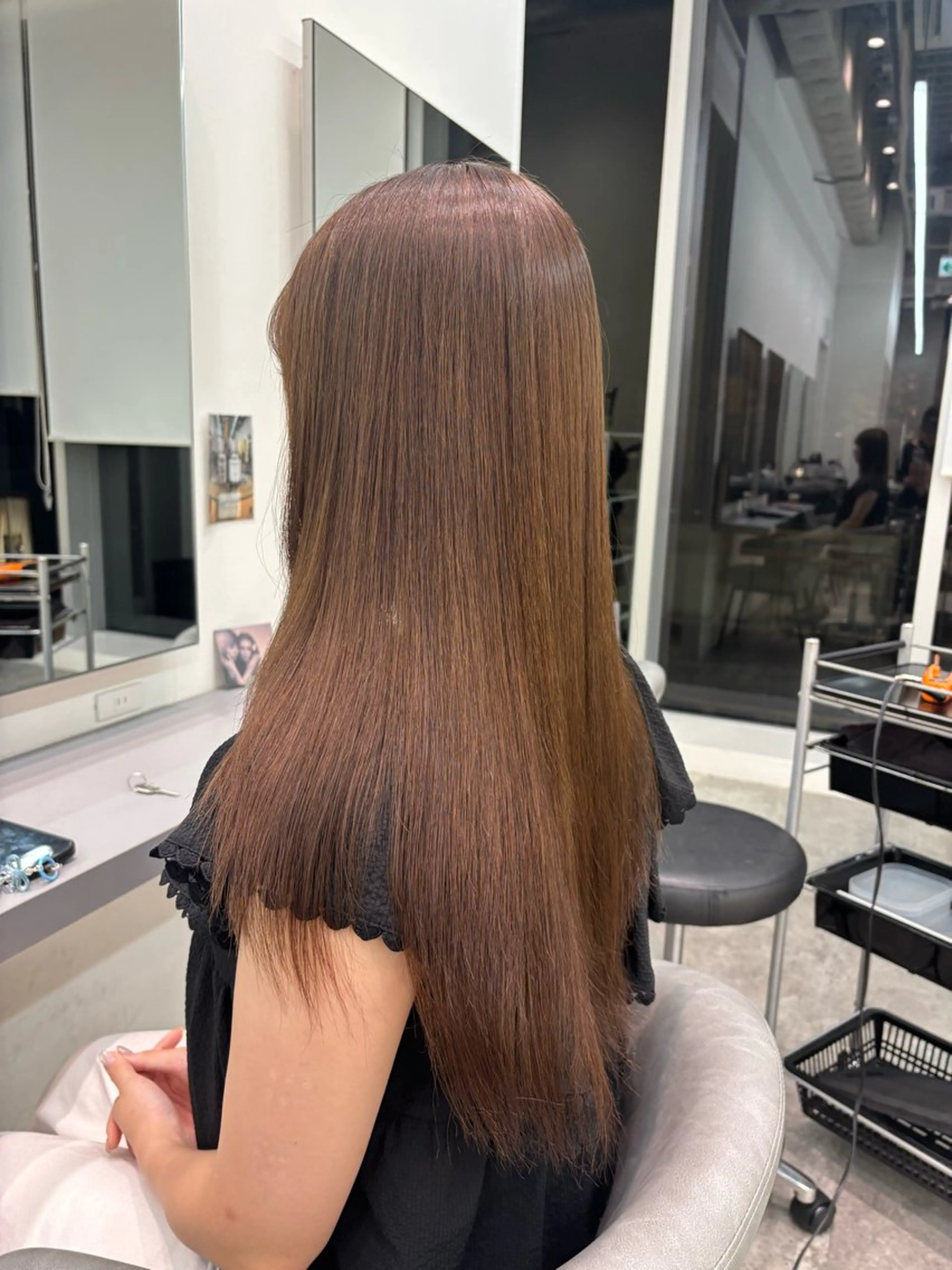 セミロング ヘアカラー 縮毛矯正 ALLY所属・🫧透明感カラー🫧 AYANAのヘアスタイル