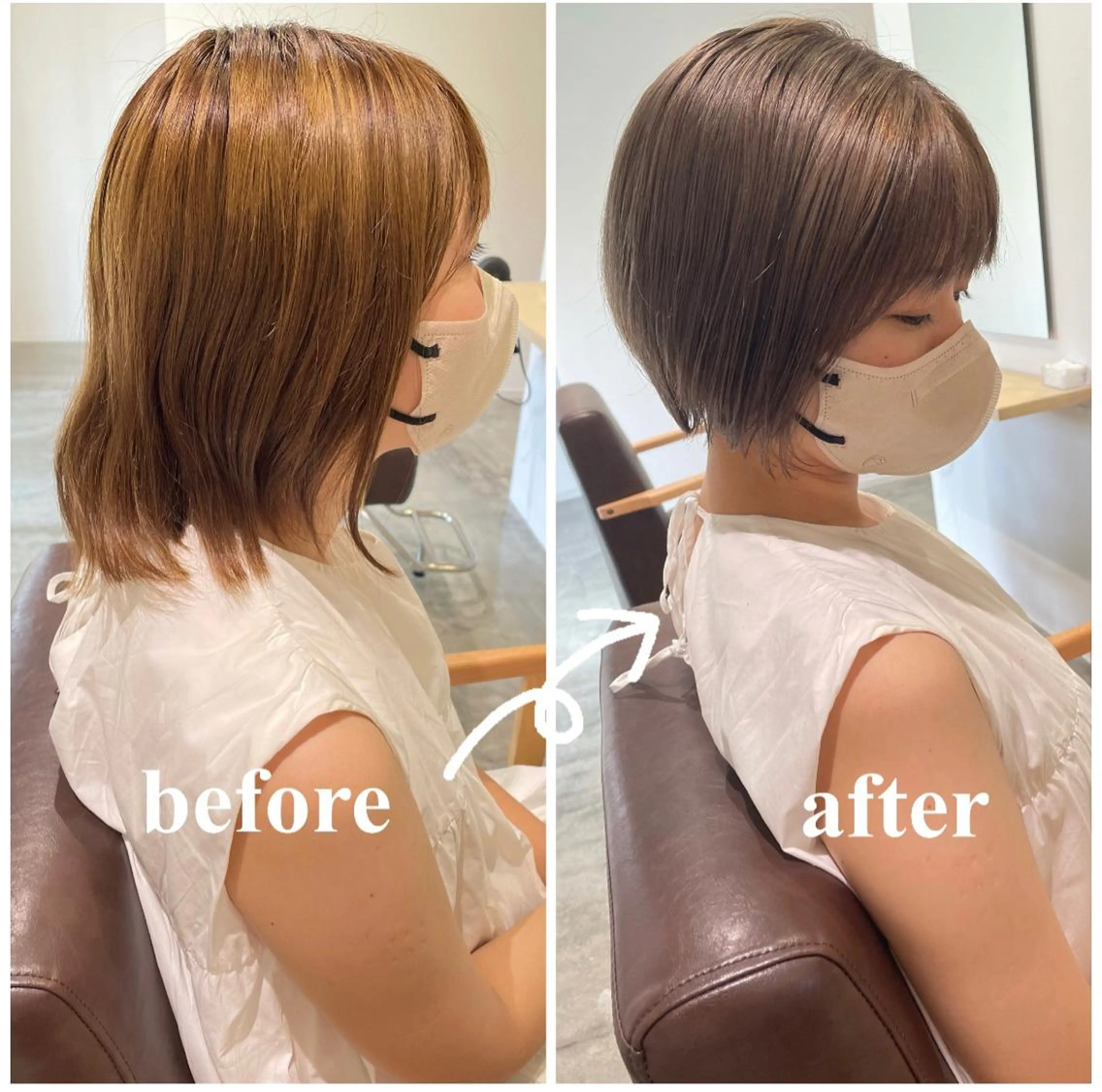 ショート カラー ショートボブ 丸みショート ボブ ショートヘア カット ヘアカラー トリートメント 北九州美容室 🕊️わかな✂︎のヘアスタイル