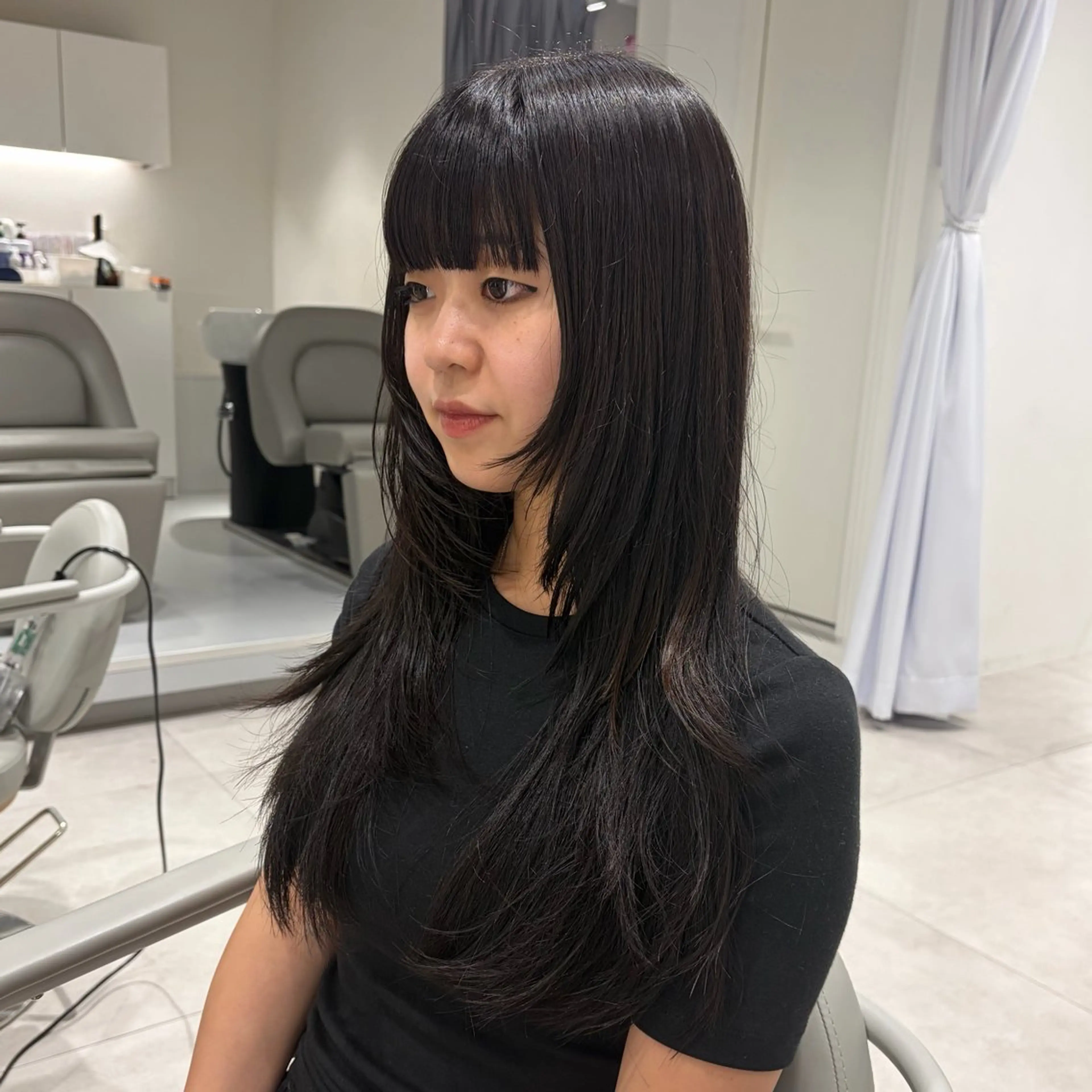 ロング ハイレイヤー レイヤーカット ロング レイヤー♡ 石川優奈のヘアスタイル