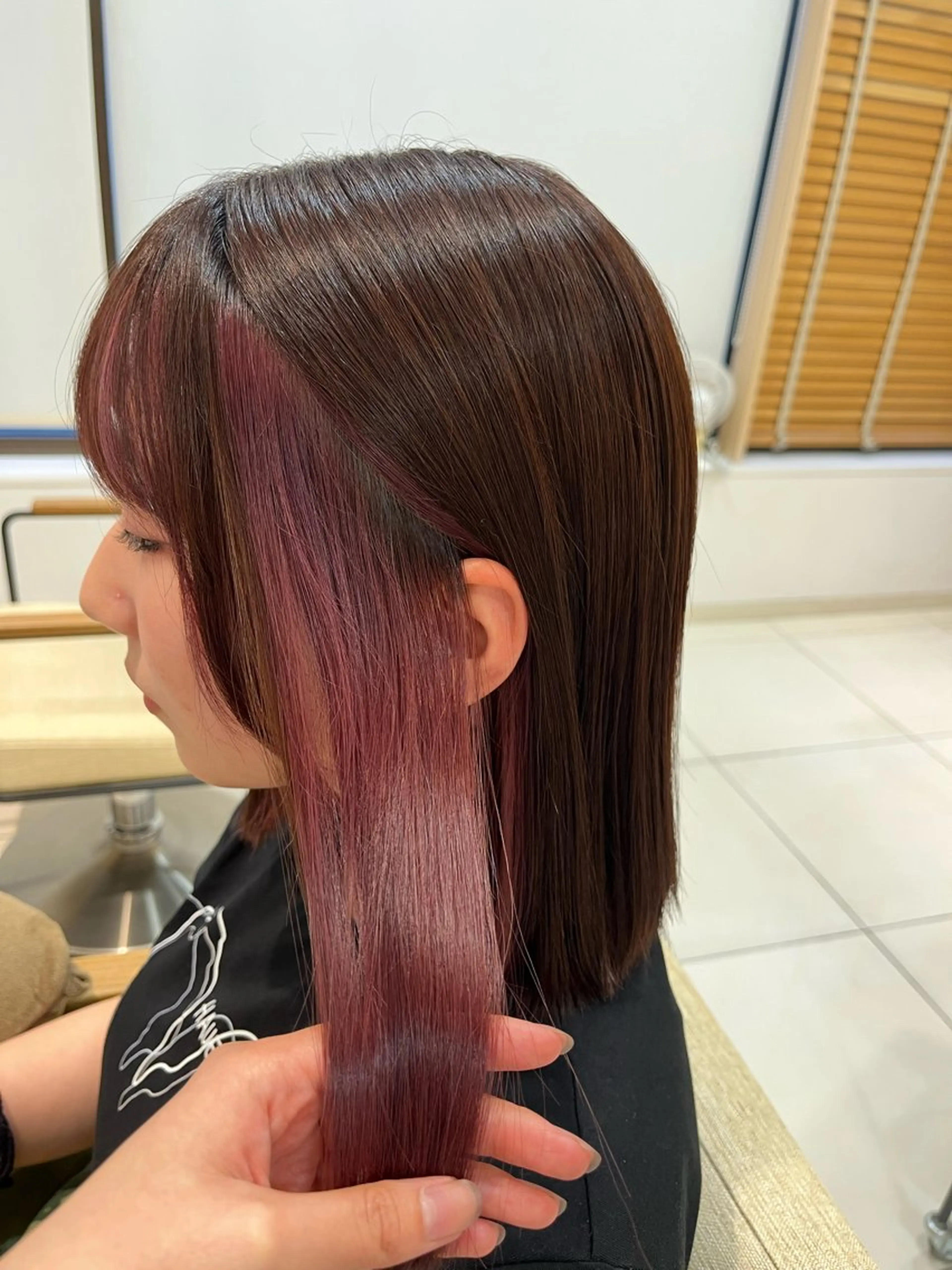 セミロング カラー カット ヘアカラー なつな/ 透明感カラーのヘアスタイル