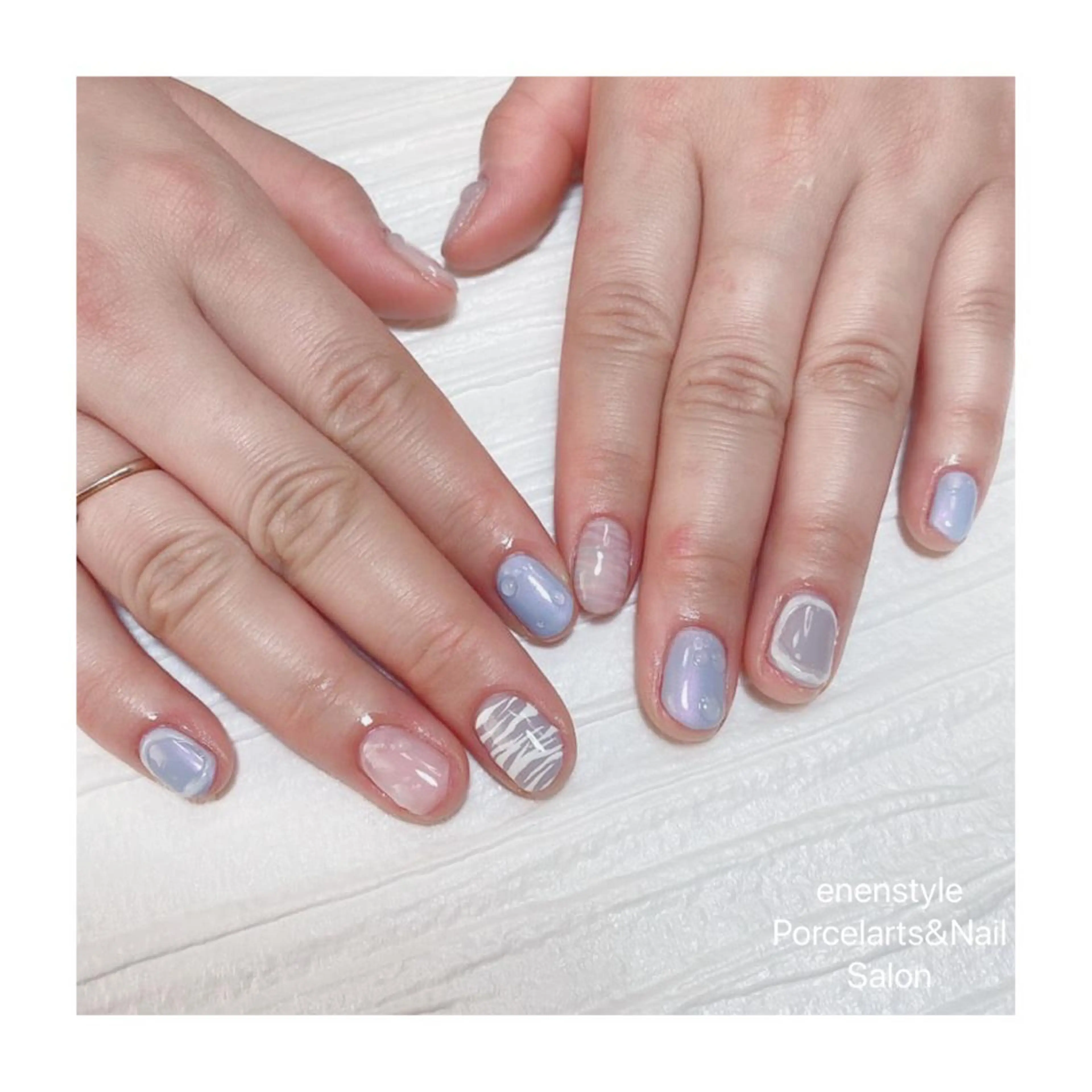 ショート ネイル ハンドネイル 👑enen style👑のネイルデザイン