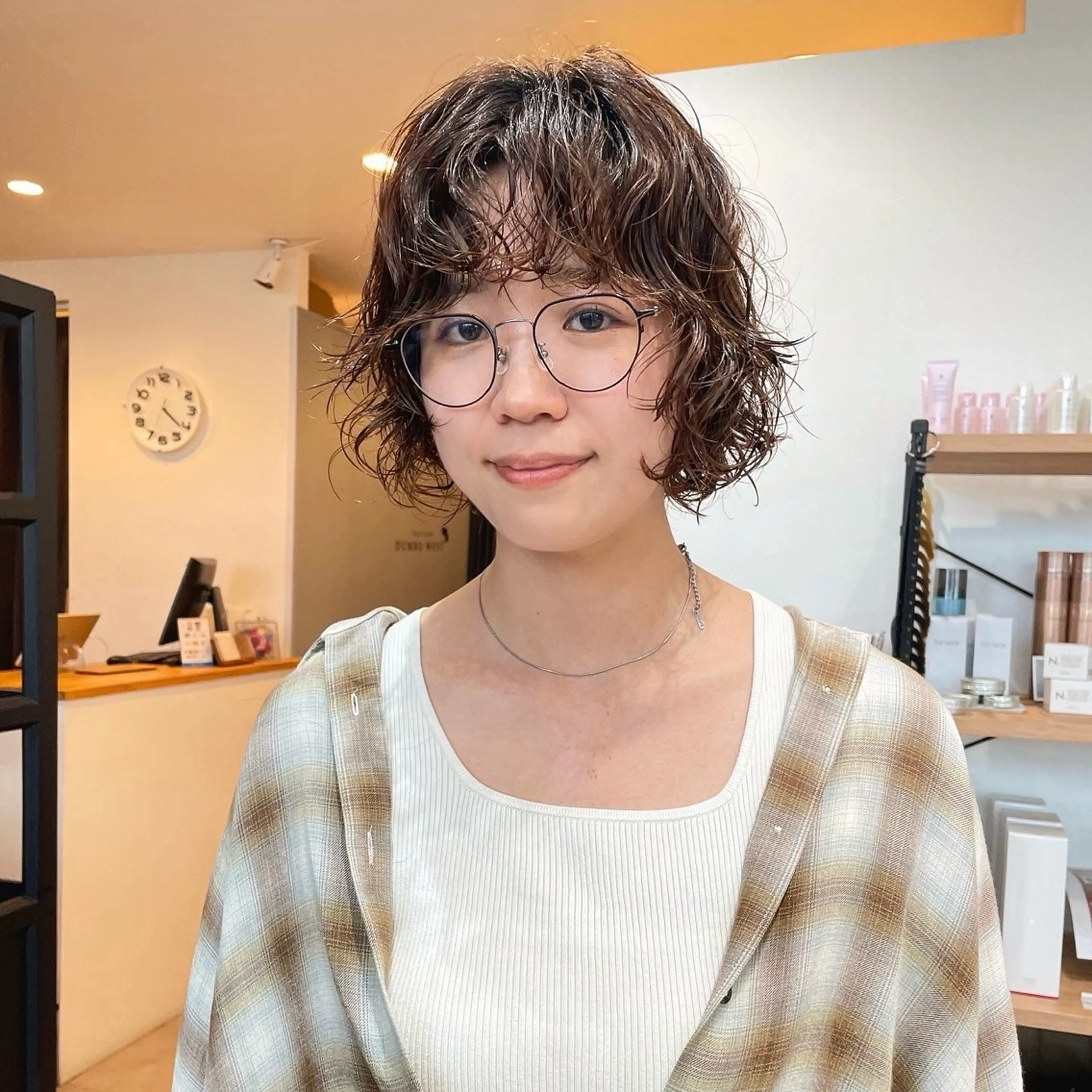 ショート パーマ ショートボブ ボブレイヤー ボブ レイヤーカット ショートヘア カット パーマ トリートメント 堀江将太朗/恵比寿/ メンズカットのヘアスタイル