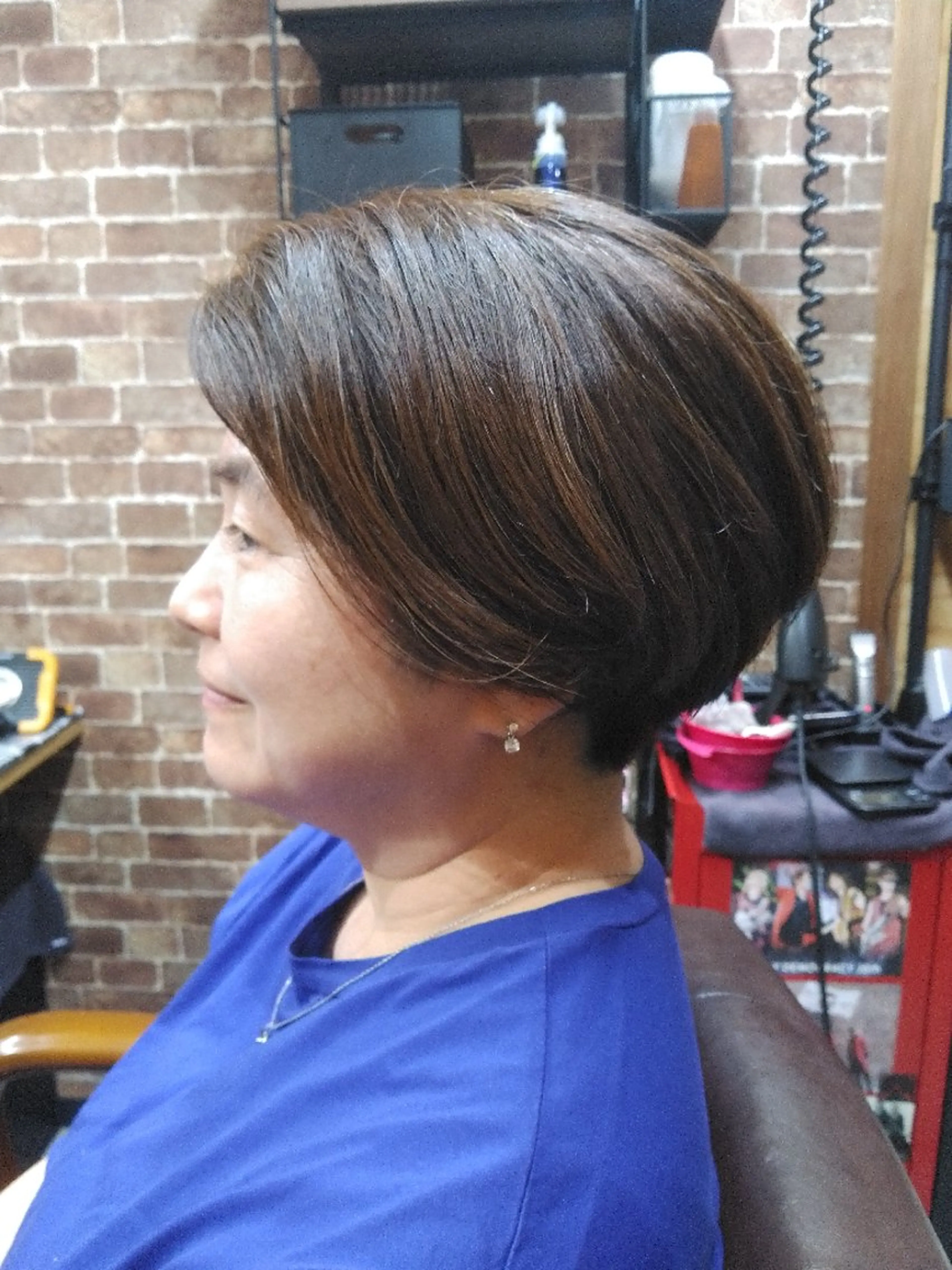 ショート カラー くせ毛 縮毛矯正 カット ヘアカラー トリートメント ヘッドスパ 深夜&早朝の髪質改善 とヘッドスパ／髙橋のヘアスタイル