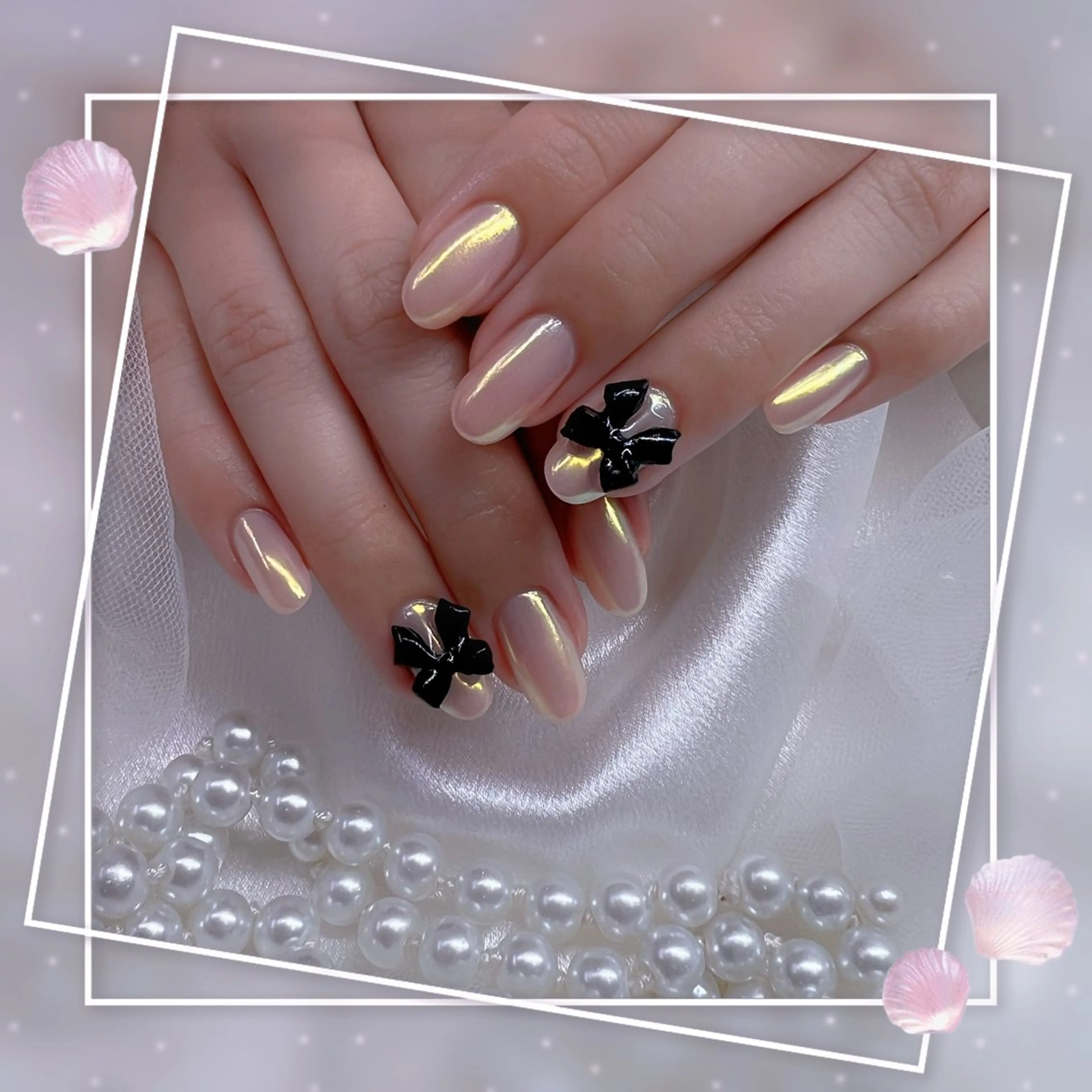 ネイル チークネイル フレンチネイル グラデーション マグネットネイル マグネットフレンチ ハンドネイル Chill Nailsalonのネイルデザイン