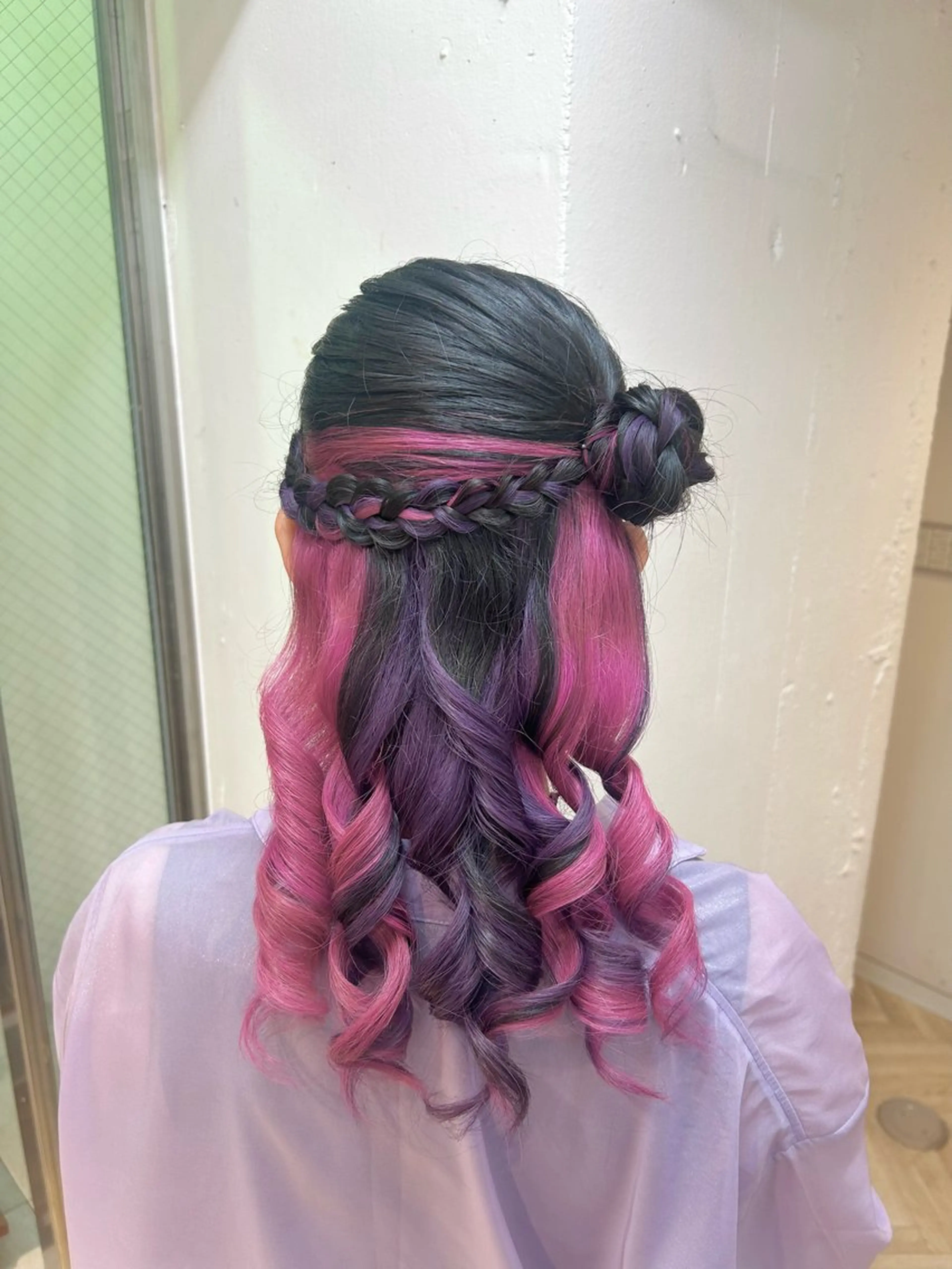 ヘアアレンジ ヘアセット ♛︎ きっか ♛︎ ヘアアレンジ🩵のヘアスタイル