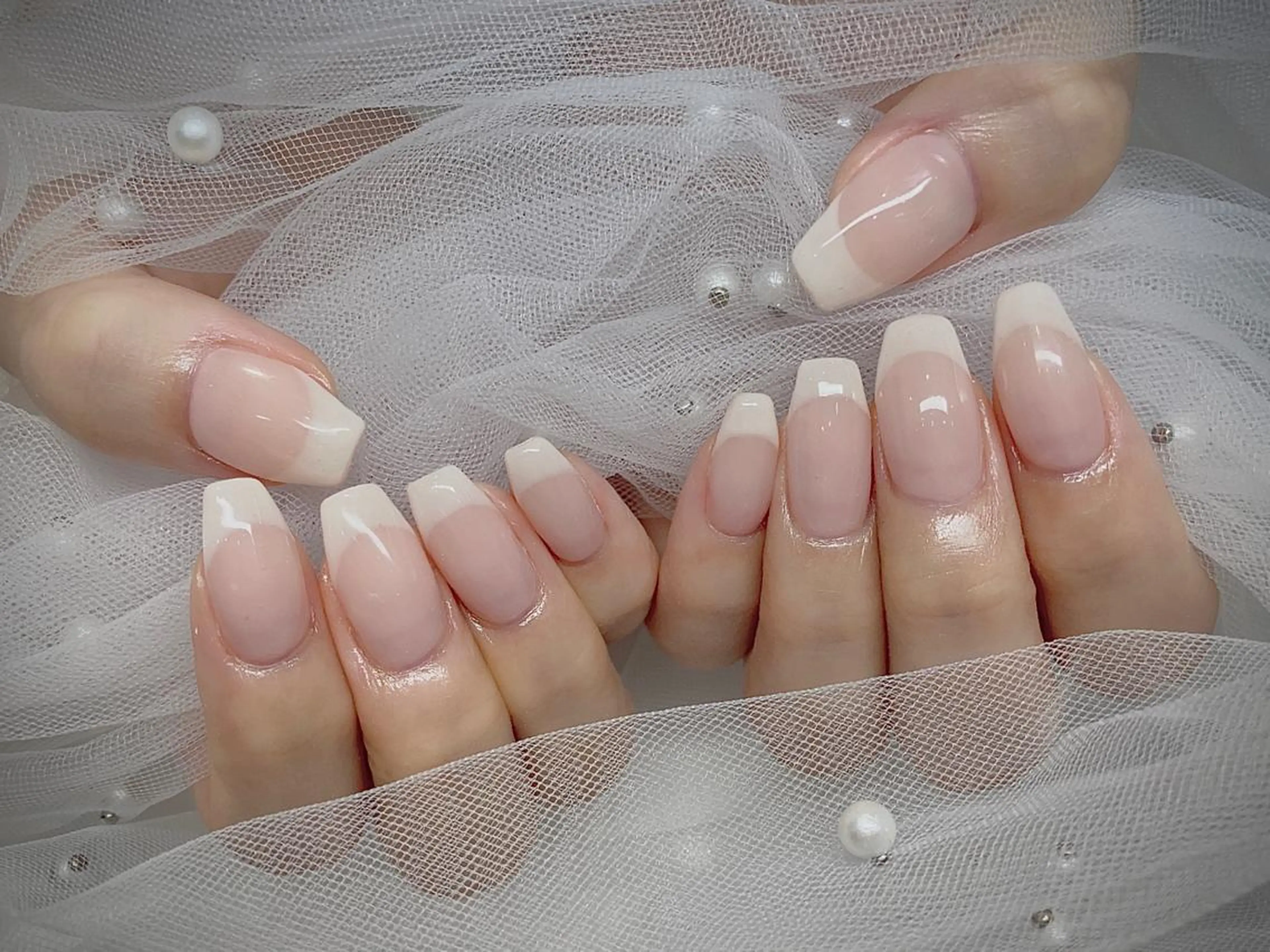 ネイル I-nailロング /ワンホン/キラキラのネイルデザイン