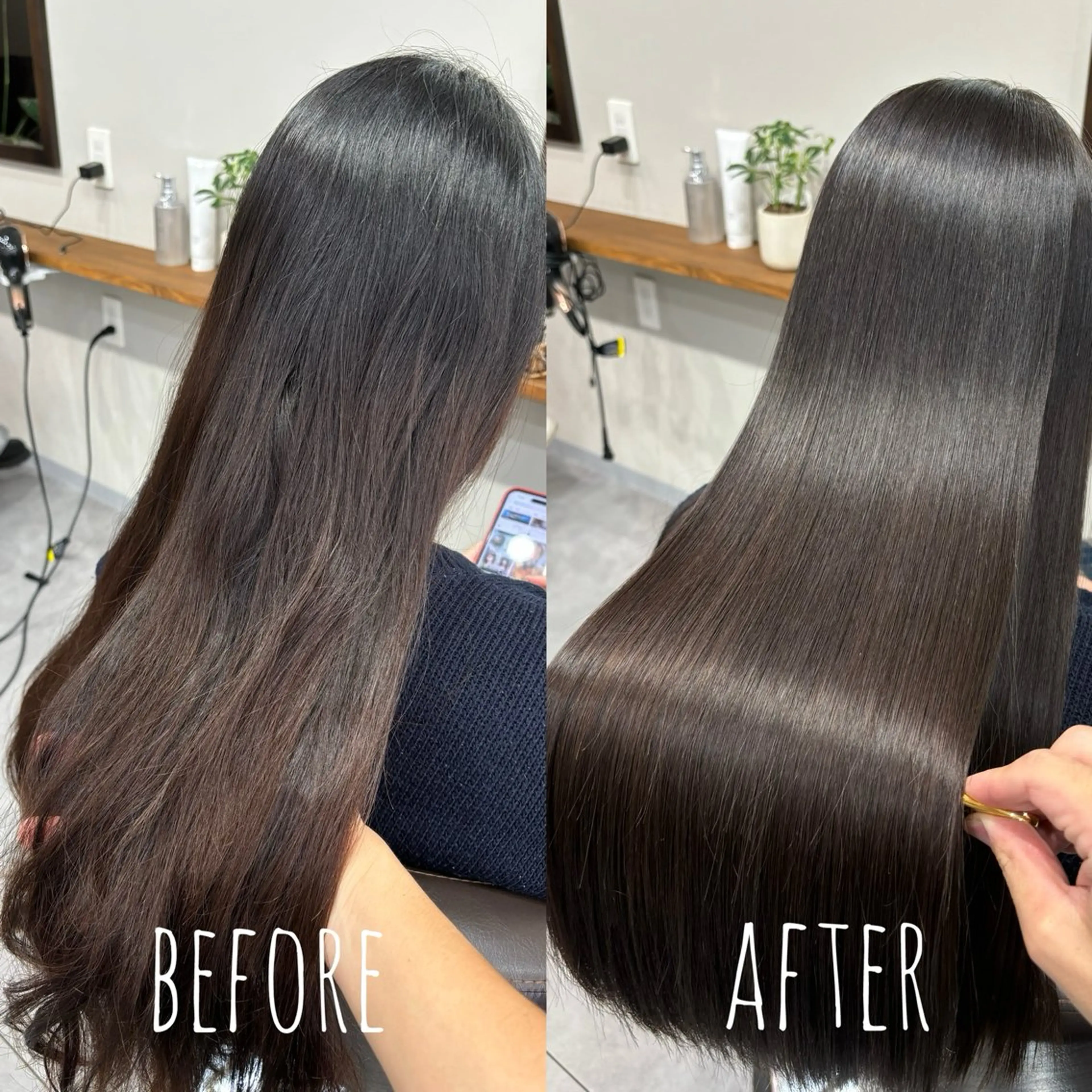 ロング カット 縮毛矯正 トリートメント 縮毛矯正、髪質改善／ 松田 龍之介のヘアスタイル