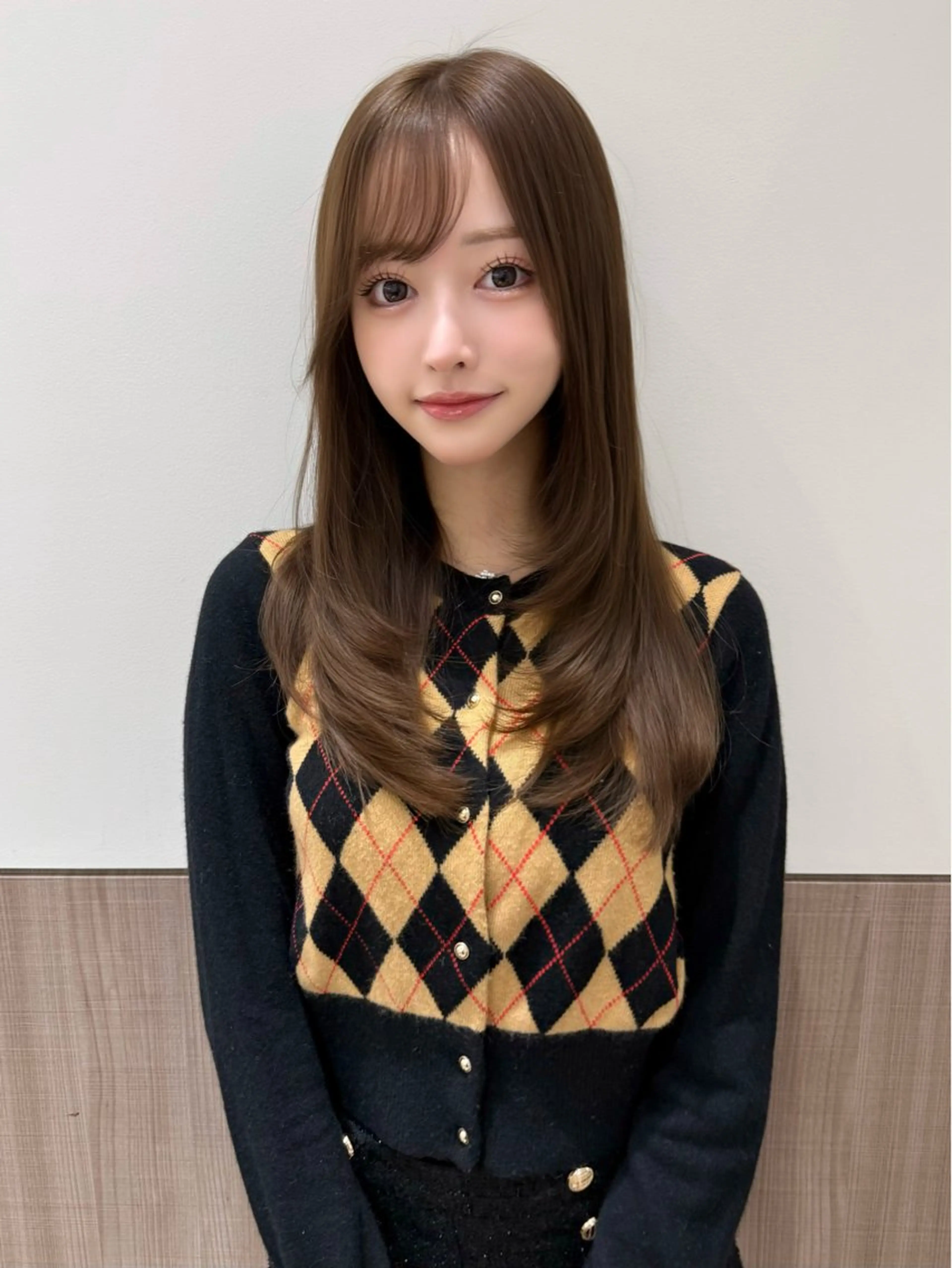 ロング カラー カット ヘアカラー 韓国ヘア🤍顔周り/ 髪質改善✨/林遼一郎のヘアスタイル