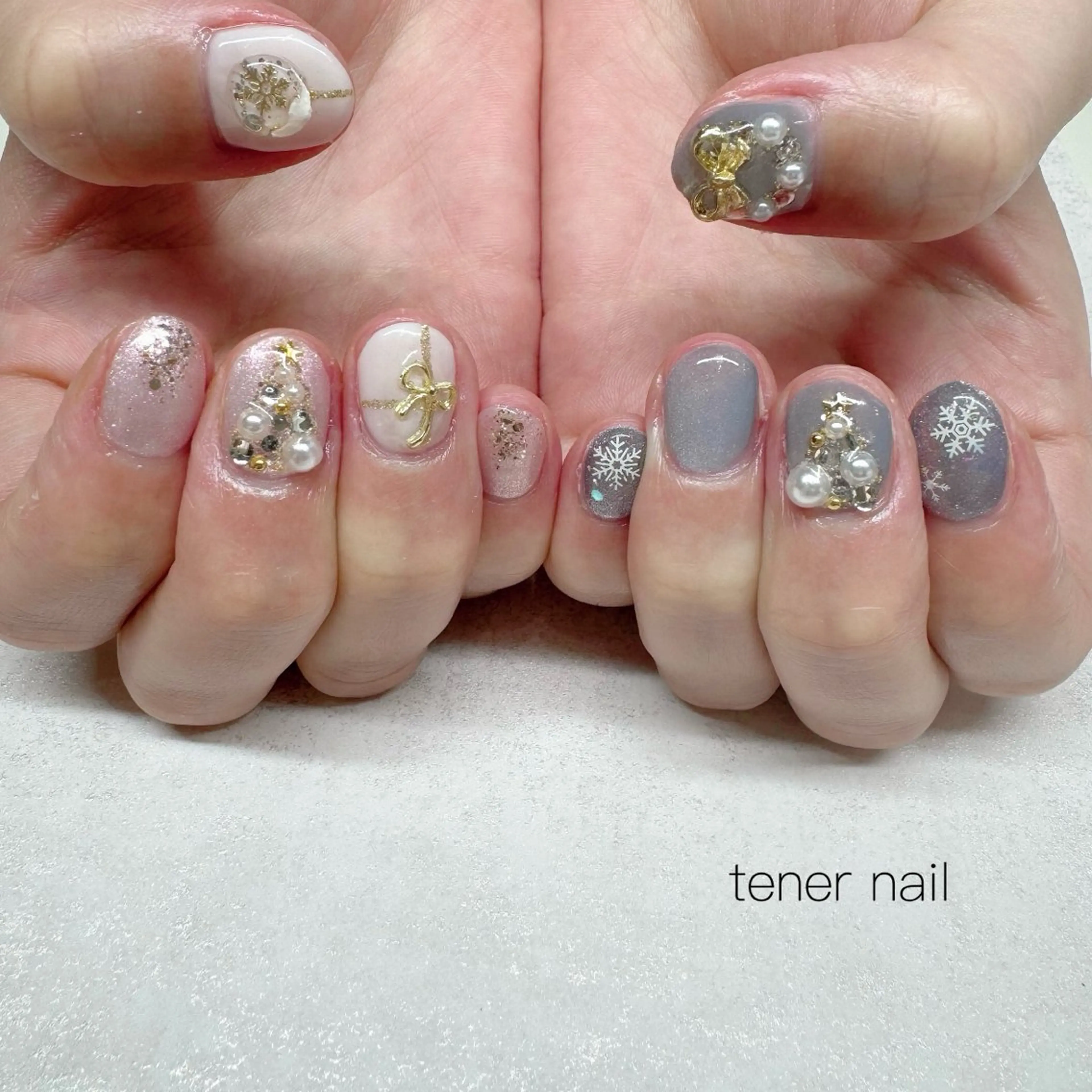 ネイル 冬ネイル クリスマス ハンドネイル テネルネイル tener nailのネイルデザイン