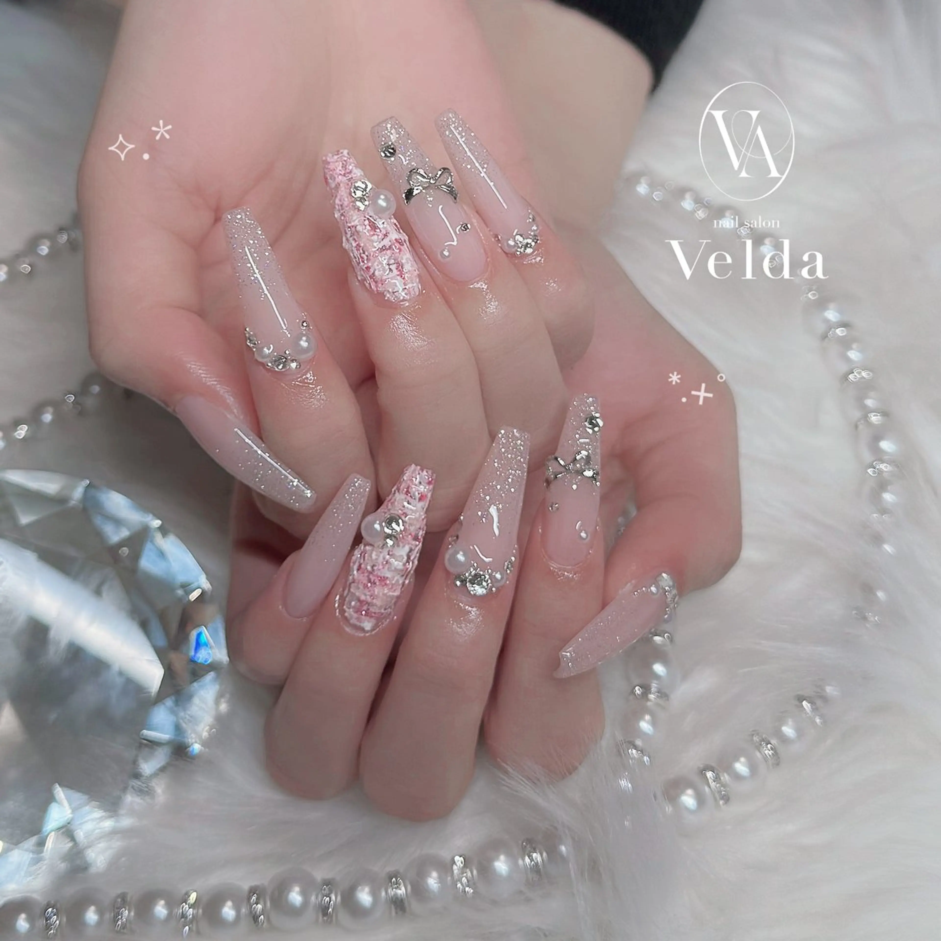 ネイル グラデーション ツイードネイル 💎Rina 💎のネイルデザイン