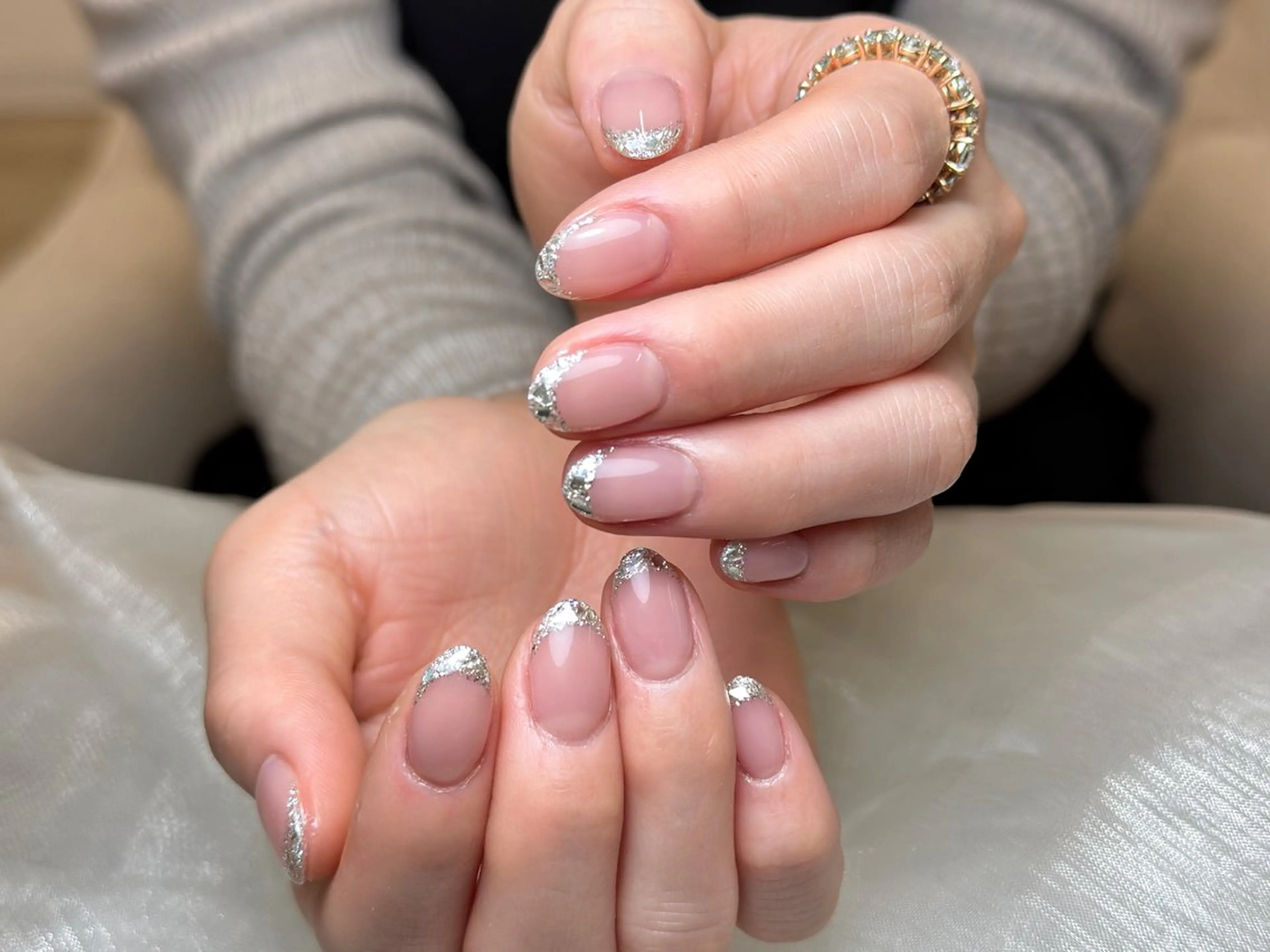 ネイル フレンチネイル ガラスフレンチ MY Nail所属・中村 ユメのネイルデザイン