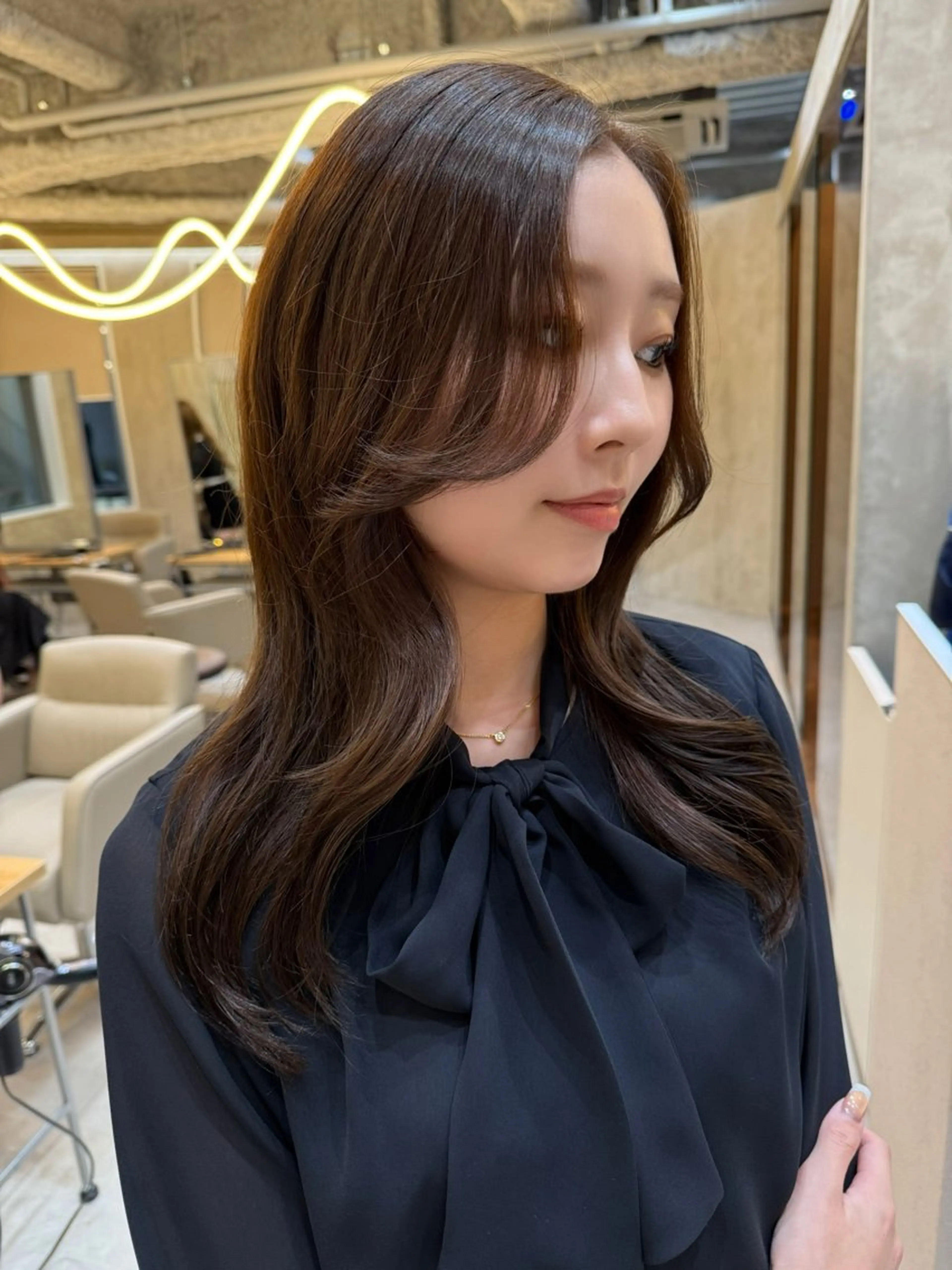 ロング カラー カット ヘアカラー トリートメント Minami🩵 新宿のヘアスタイル