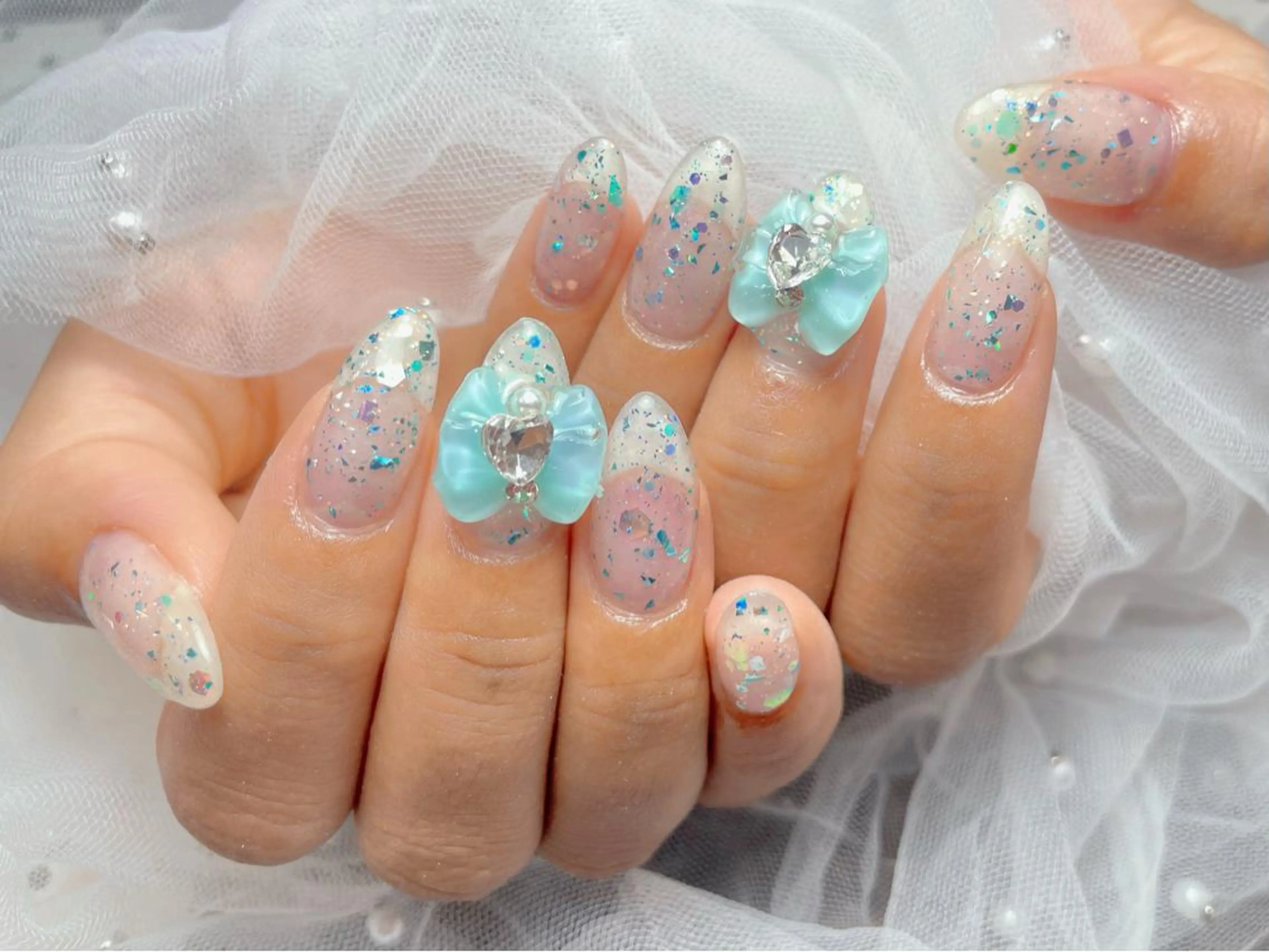 ネイル ハンドネイル マジック ミラーのネイルデザイン