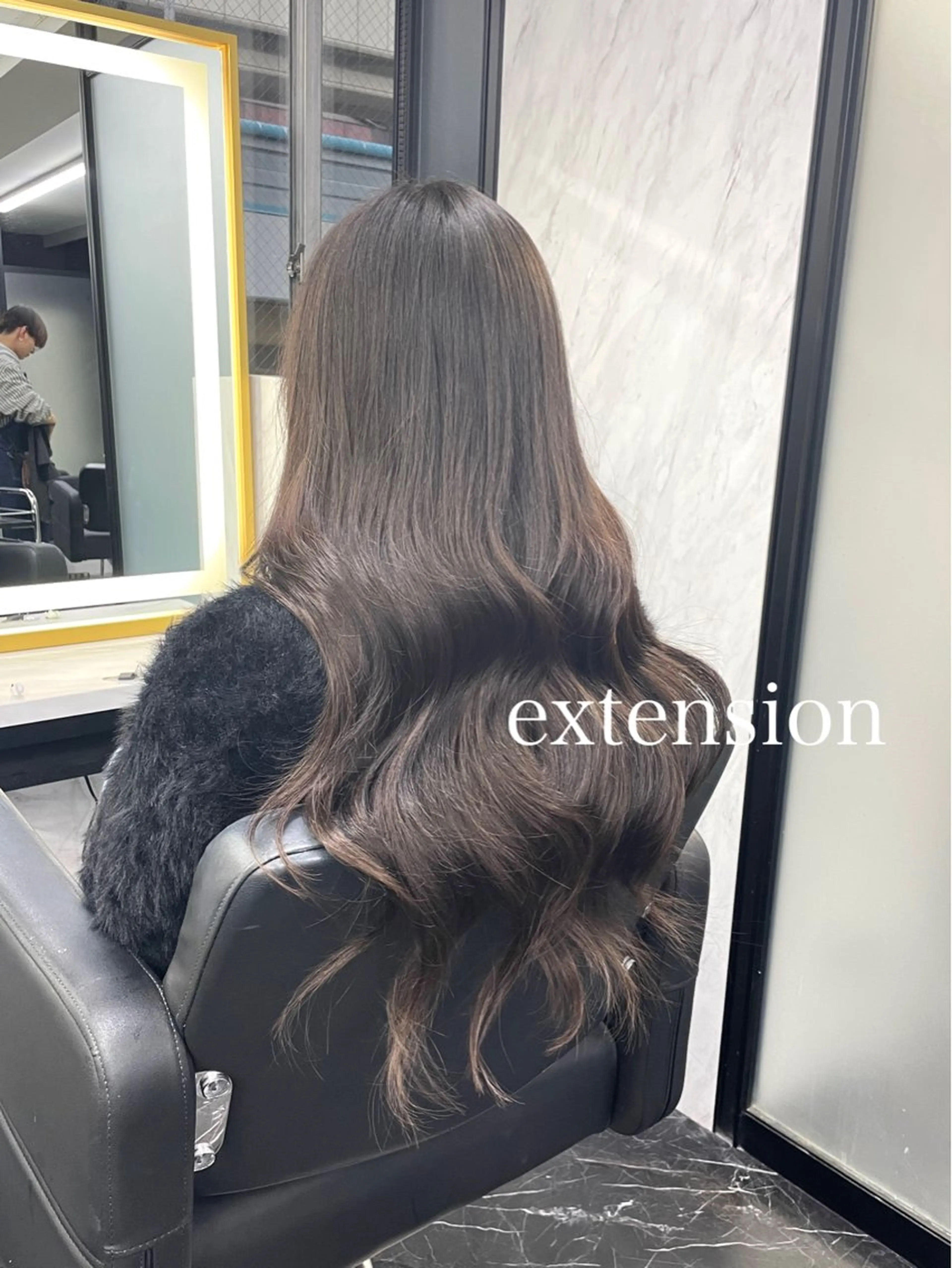 ロング カラー エクステ エクステ🩵ブリーチ 韓国ヘア🩵KAEのヘアスタイル