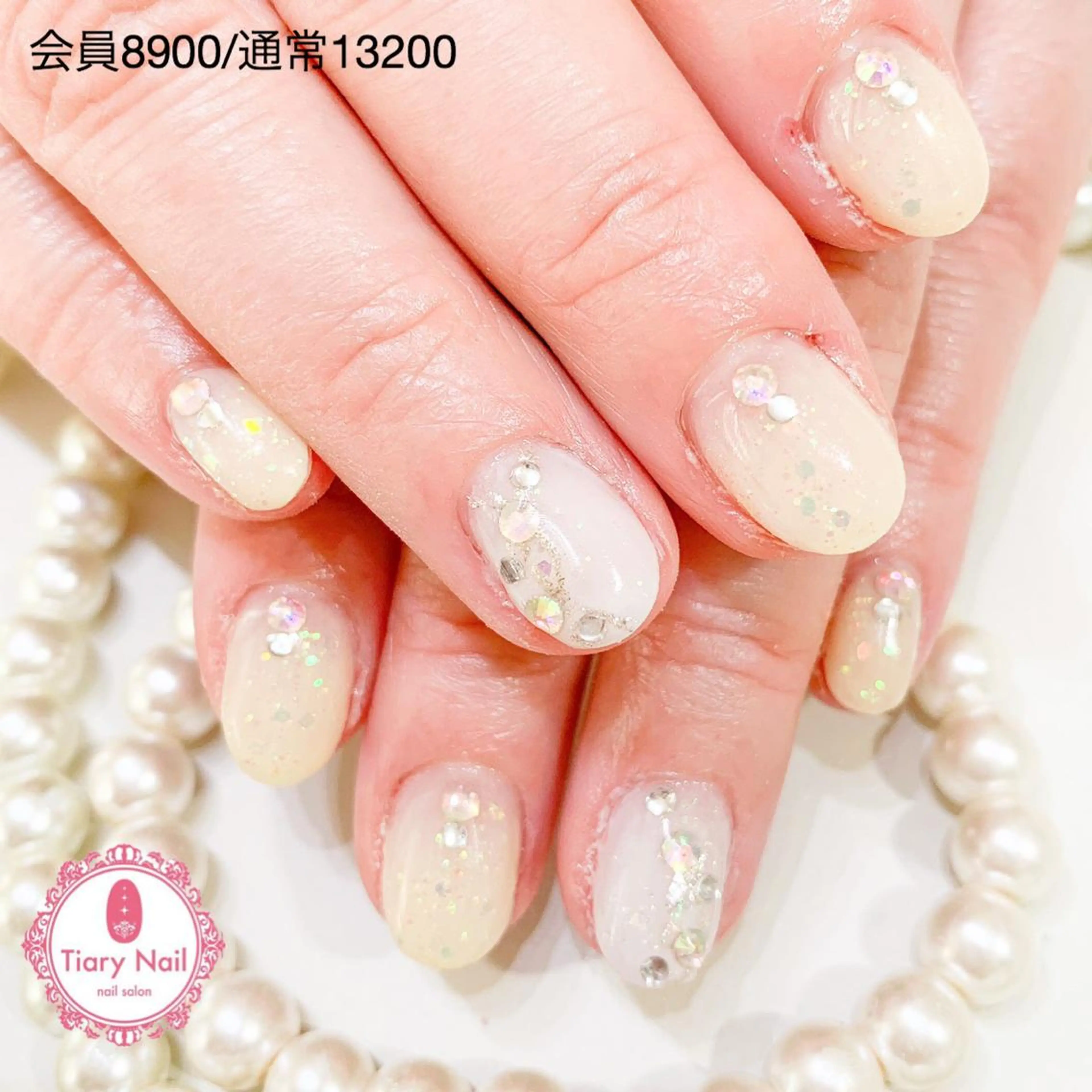 ネイル 桜ネイル 長さ出し オフィスネイル スカルプネイル シンプルネイル 💗🪽Tiary Nail🪽💗のネイルデザイン