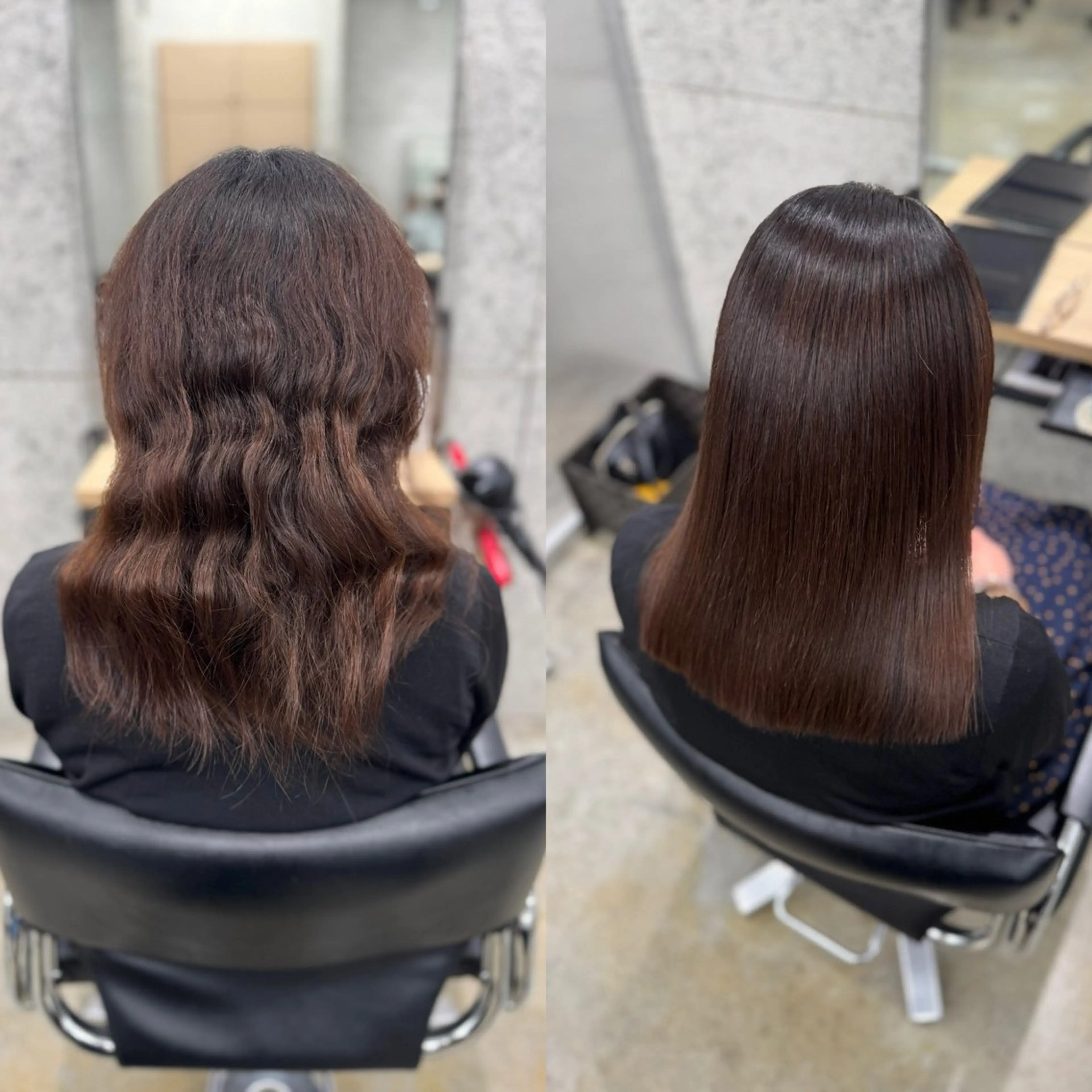 セミロング カット ヘアカラー 縮毛矯正 トリートメント 髪質改善/浅沼 亮のヘアスタイル