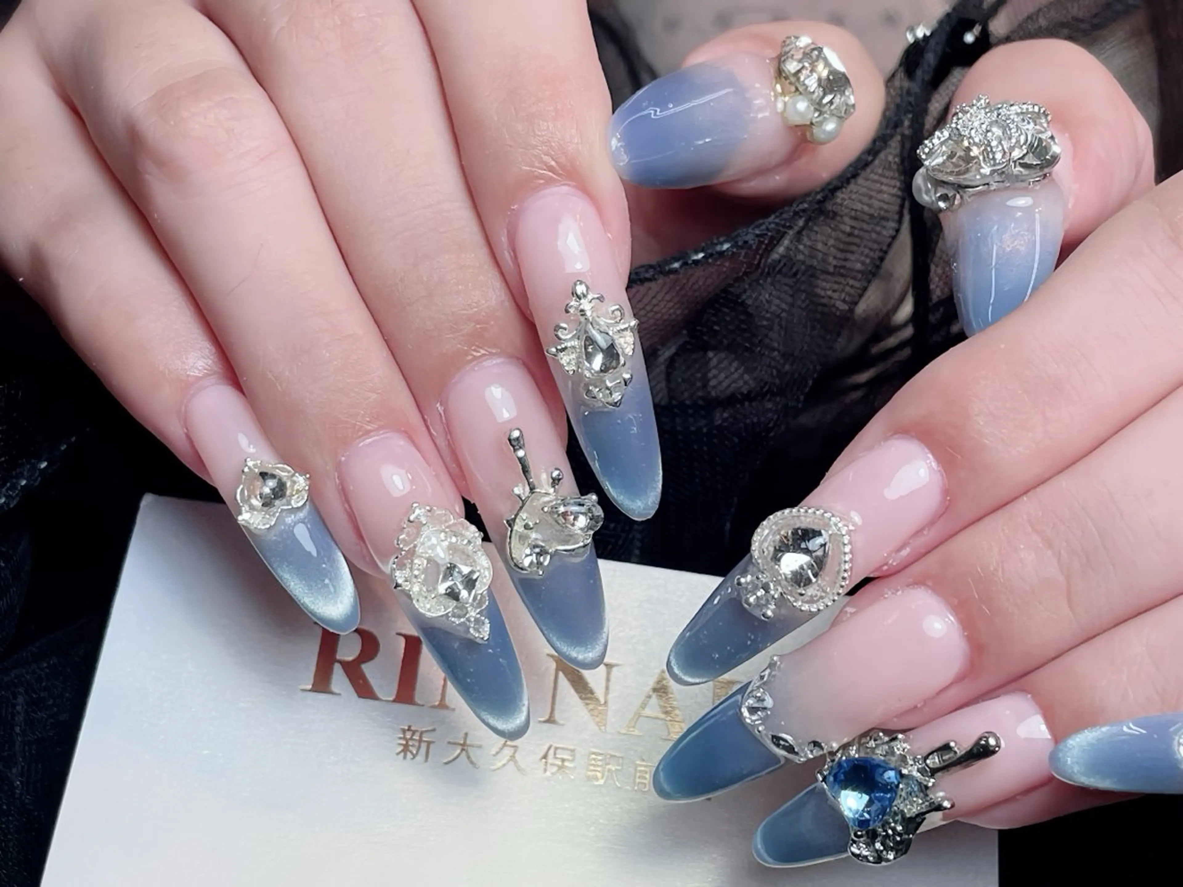 ネイル アートネイル フレンチネイル ジェルネイル 韓国ネイル ミラーネイル Rin Nail 新大久保店のネイルデザイン