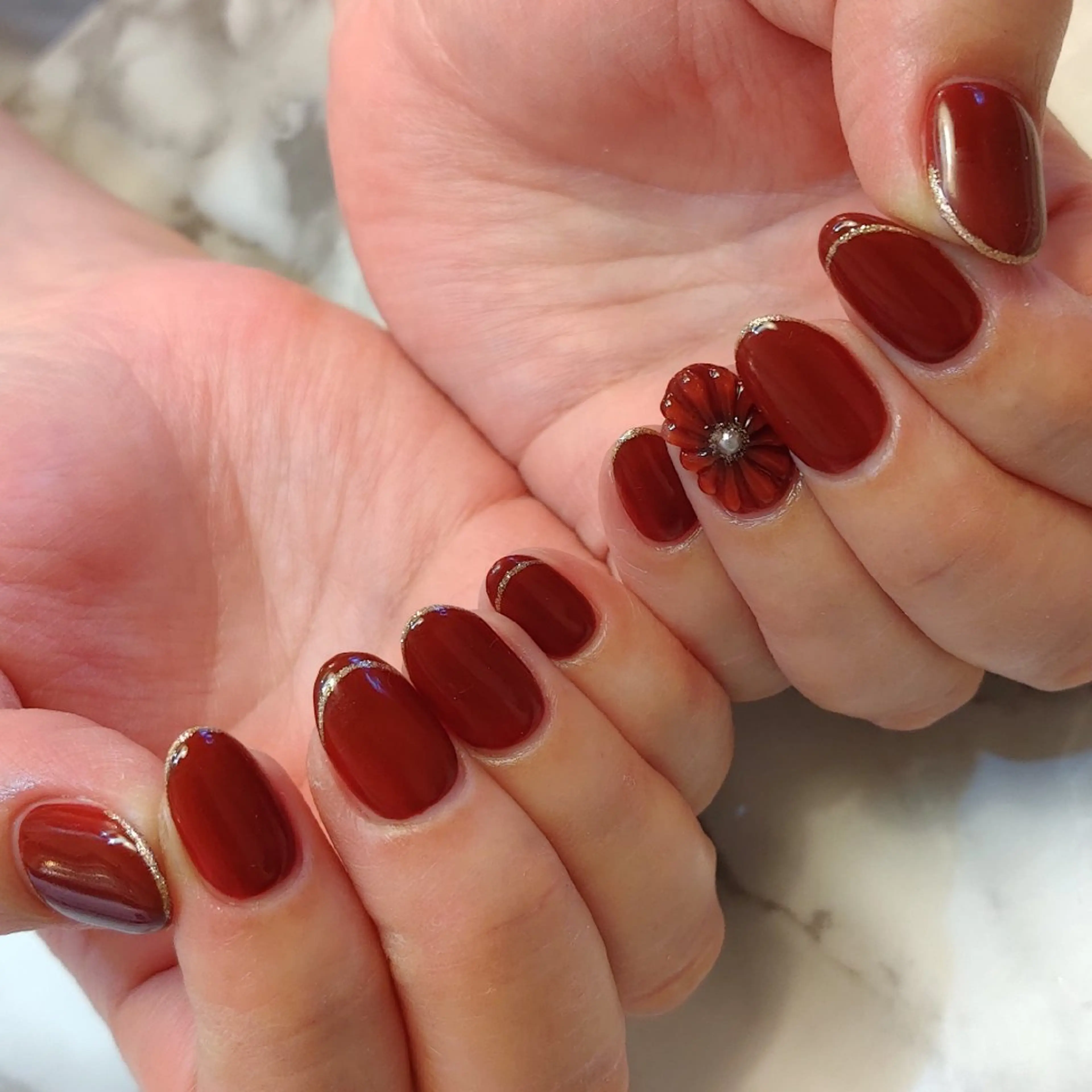 ネイル フラワーネイル ぷっくりネイル ジェヌインネイル 河内のネイルデザイン