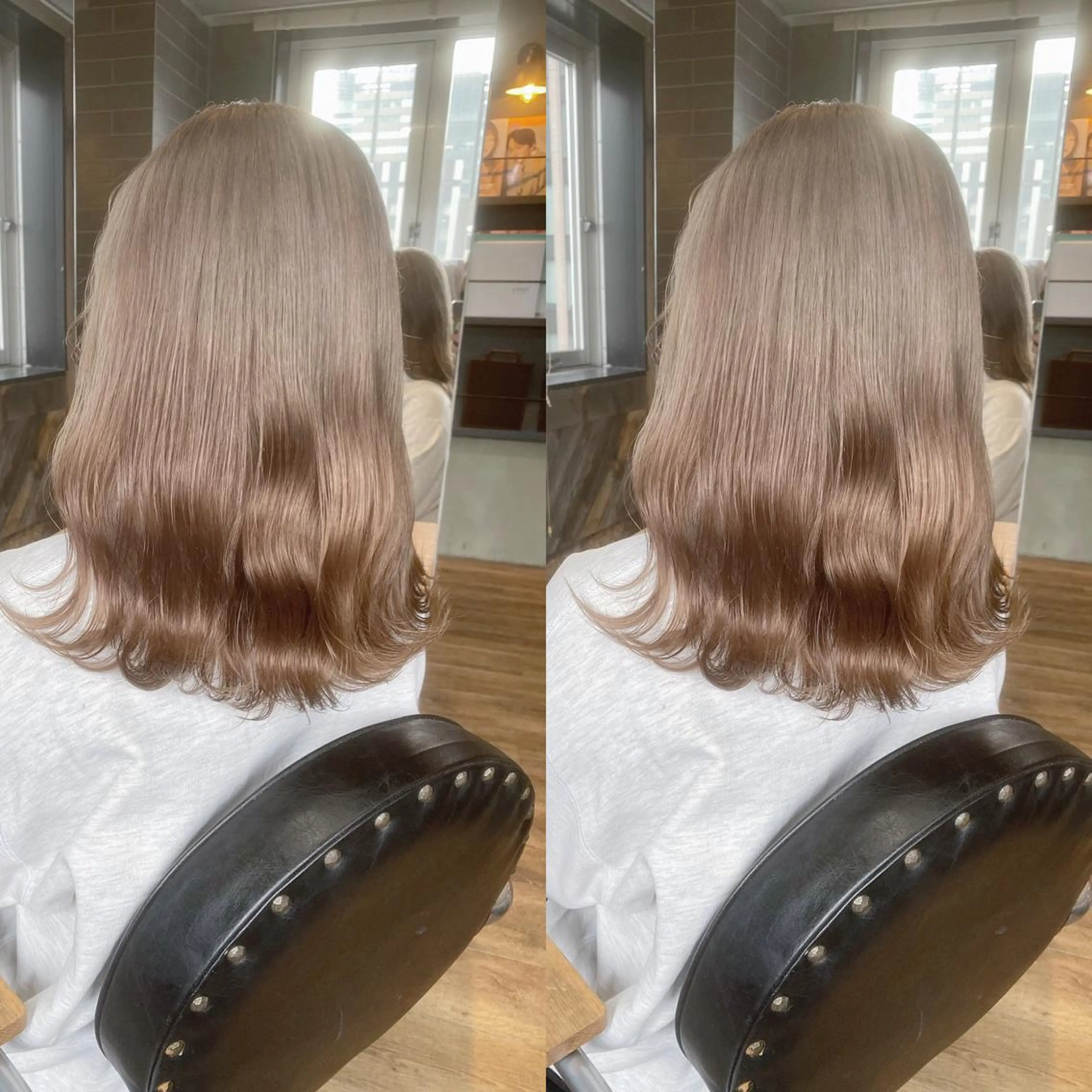 ミディアム カラー カット ヘアカラー トリートメント yoriダブルカラー 代表すがわらのヘアスタイル