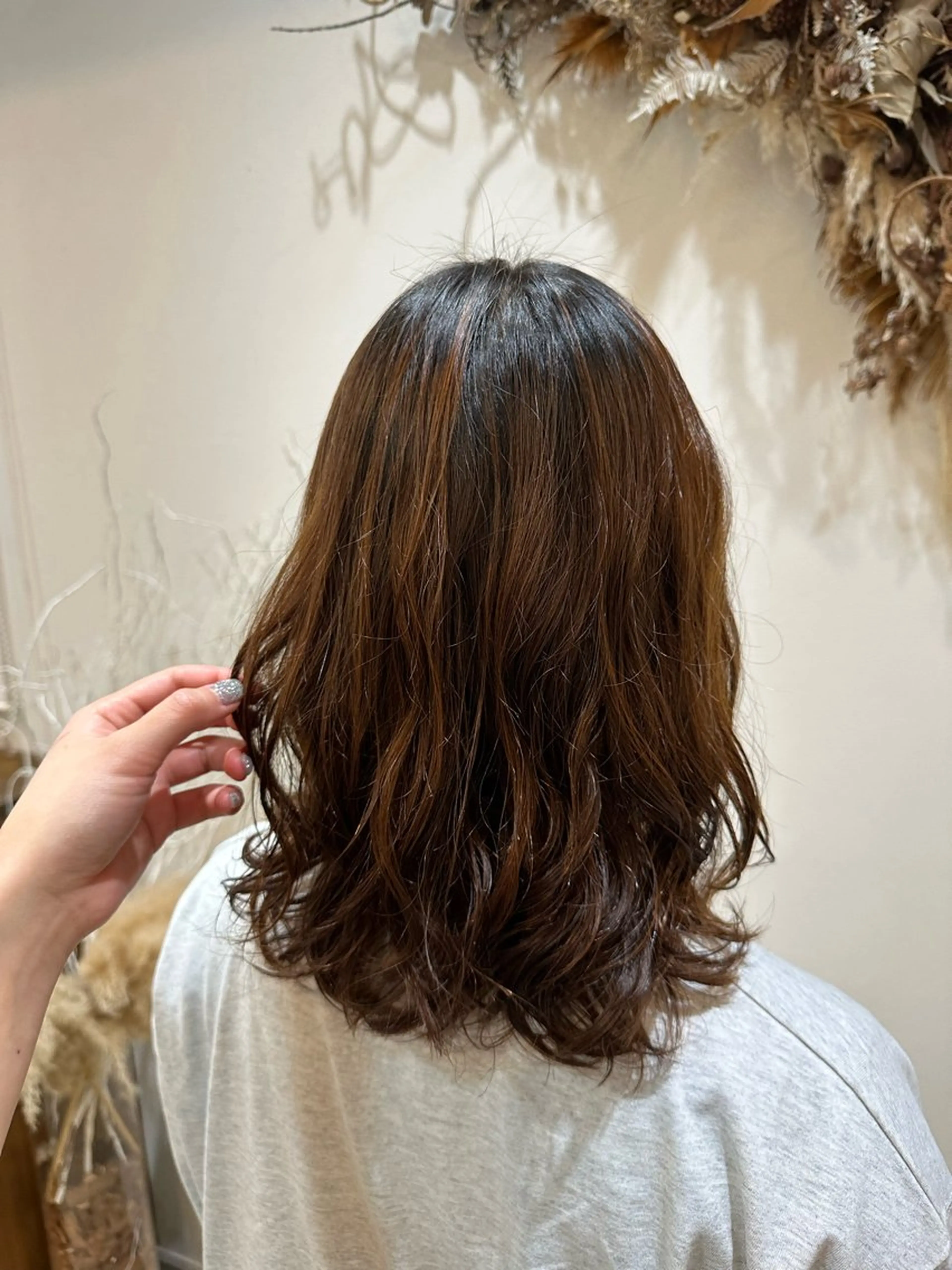 パーマ MIRUKA/ 暖色カラー/ベージュのヘアスタイル