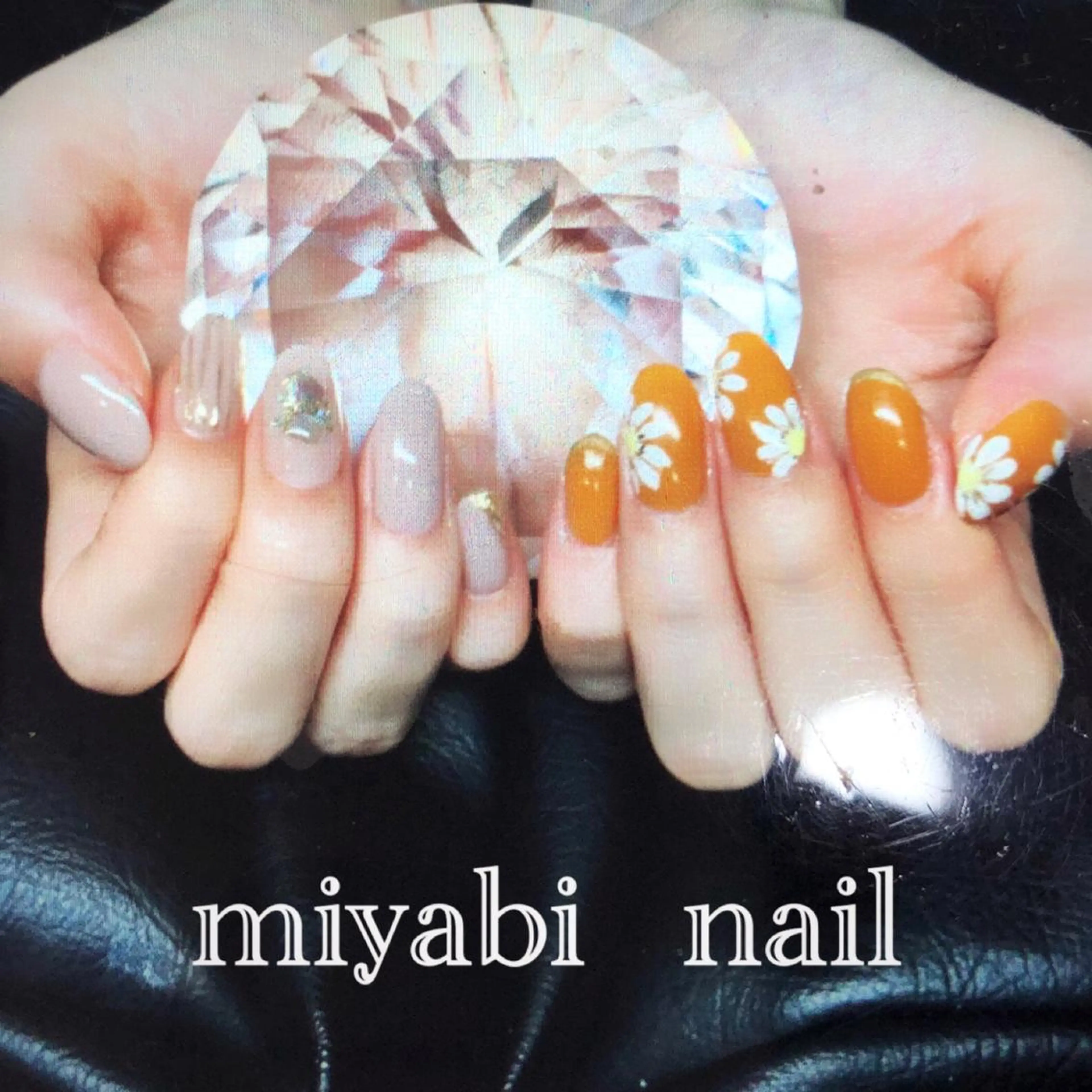 ネイル アートネイル ジェルネイル ミラーネイル 持ち込み ハンドネイル miyabi nail 桂川駅近くのネイルデザイン