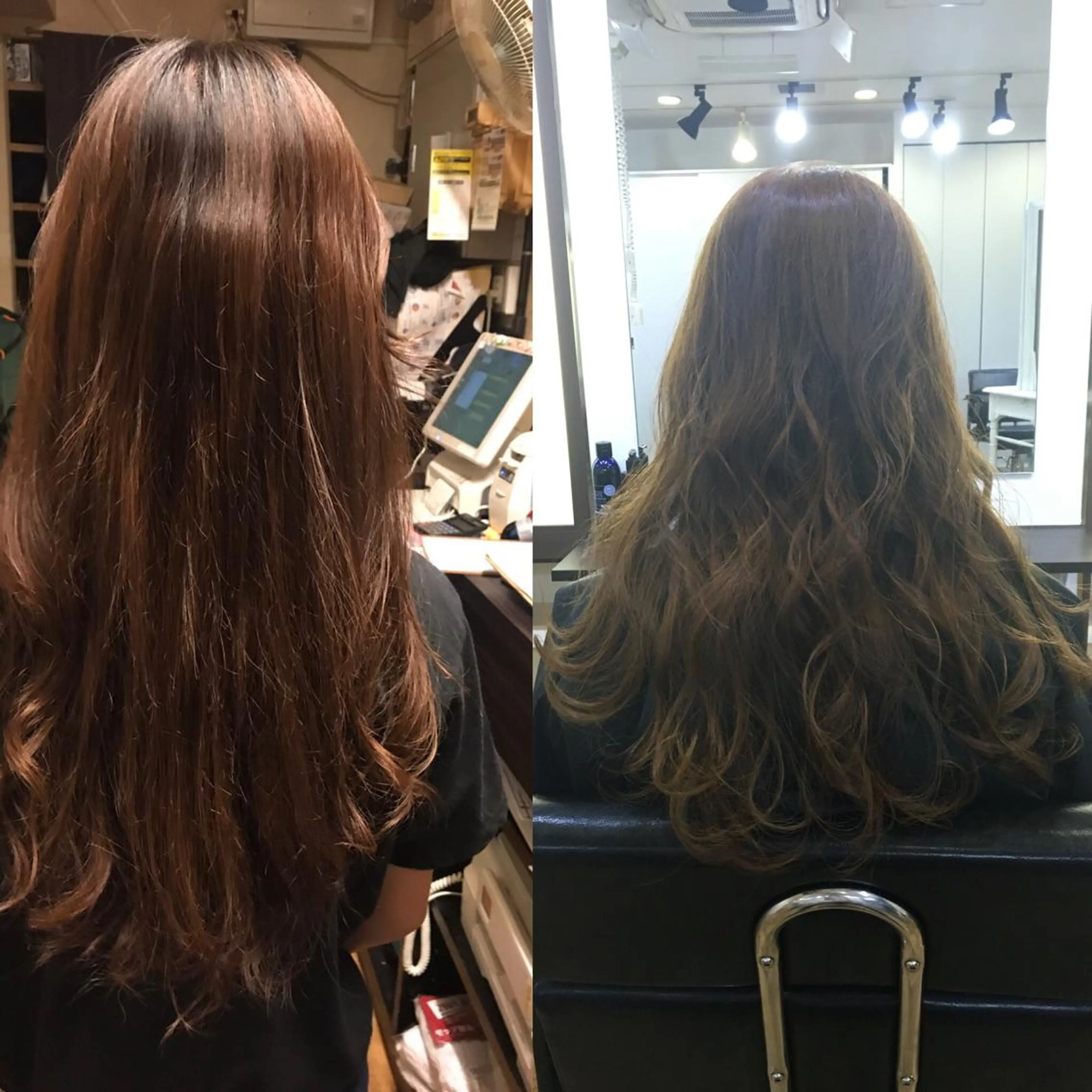 ロング カラー ハイトーン髪質改善 家中貴典のヘアスタイル