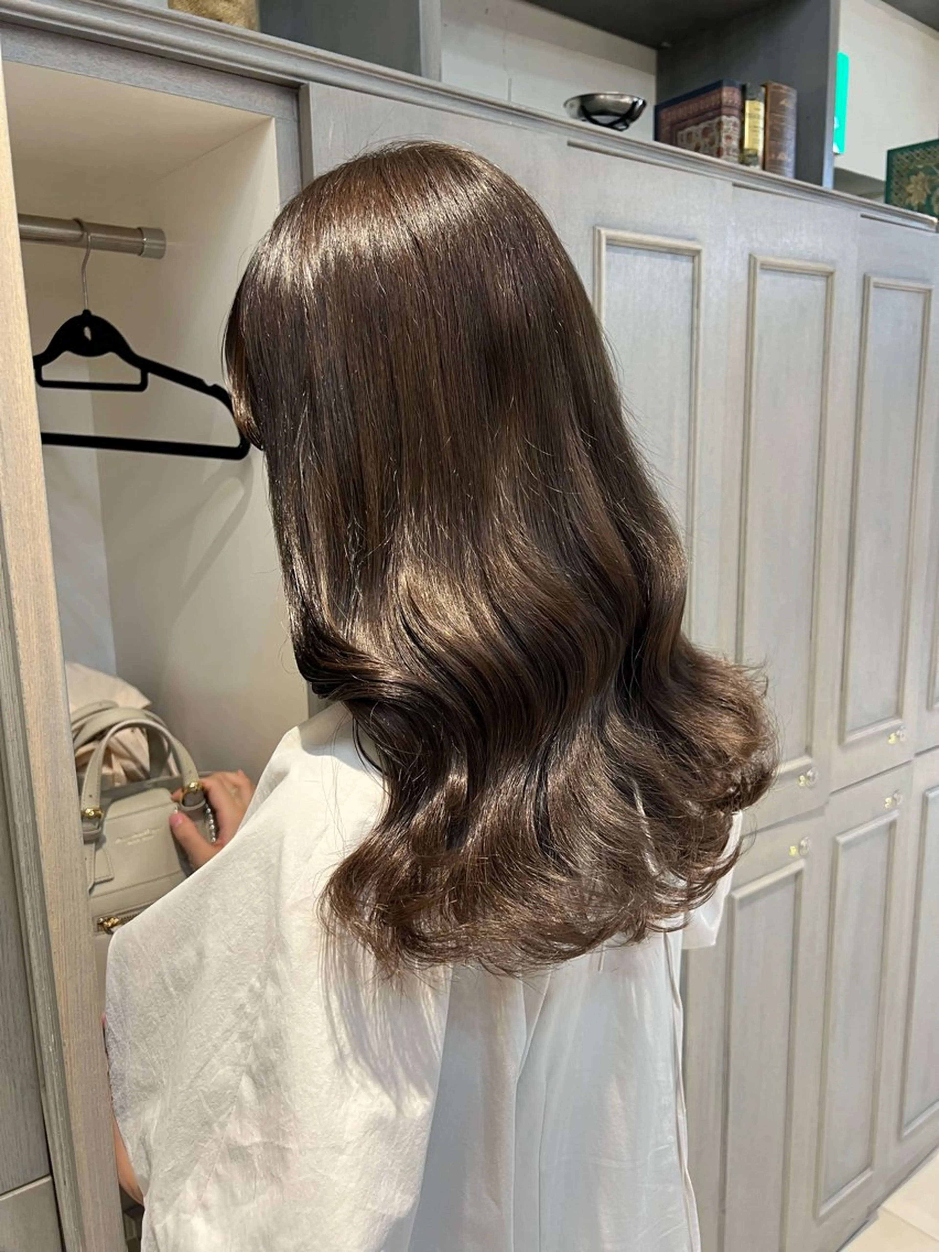 セミロング カラー パーマ ヘアアレンジ ブリーチ 透明感カラー グレージュ ブリーチなしカラー charme【 シャルム 】所属・ボブ/レイヤー/ nanamiのヘアスタイル