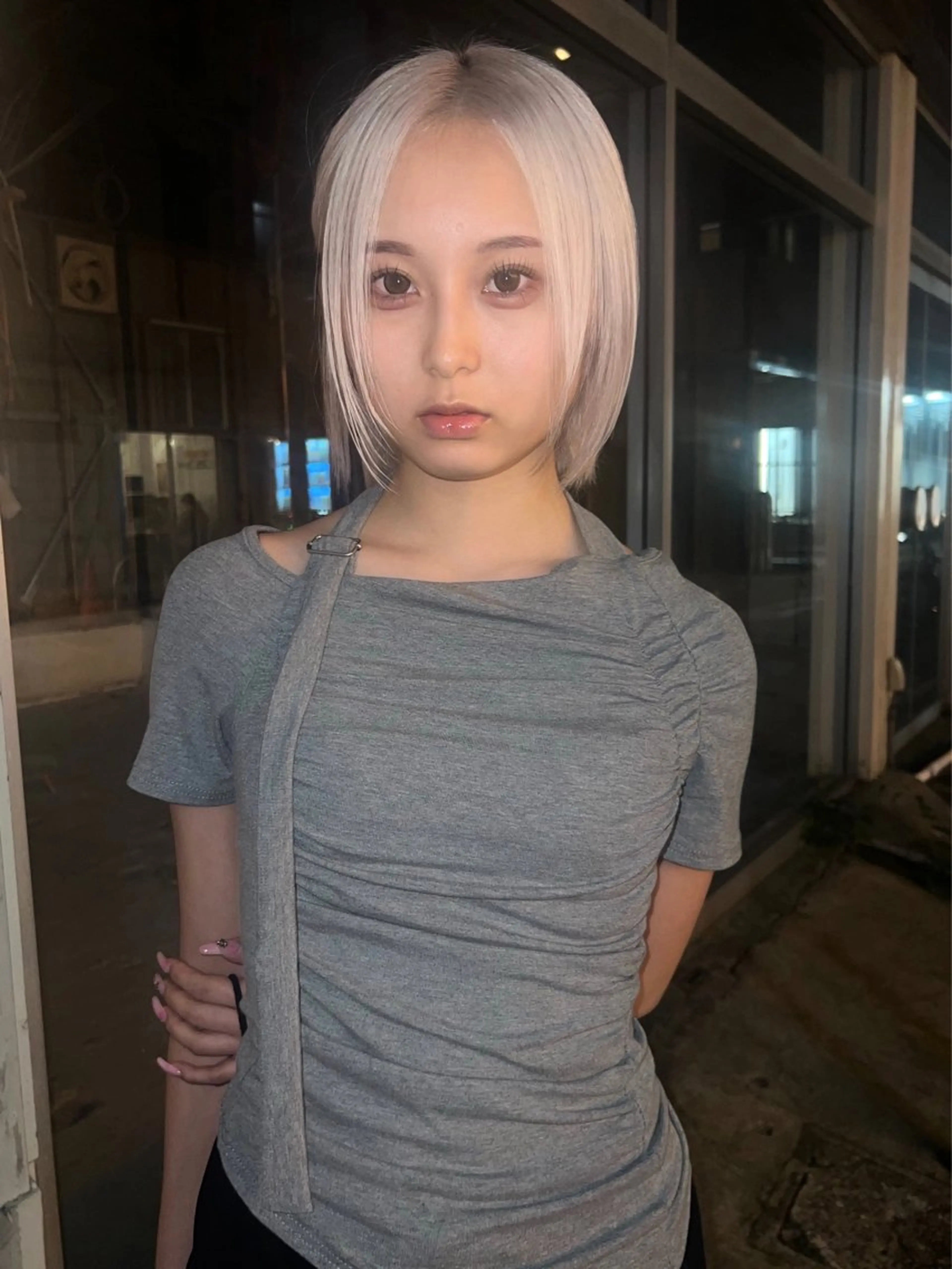 ミディアム ヘアカラー レイヤー/ボブ/ パーマ/Rikuのヘアスタイル