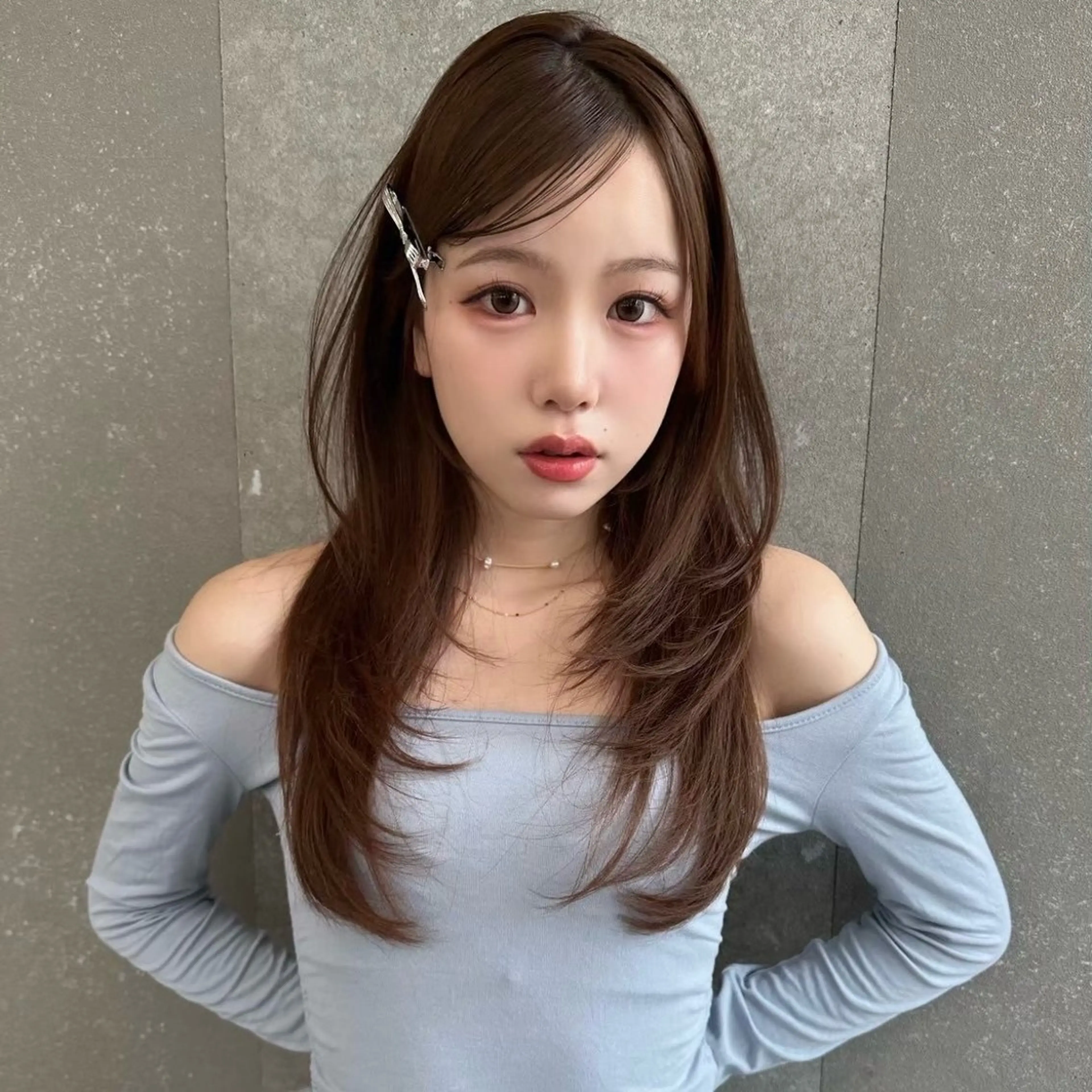 ロング カラー ブラウンカラー ハイレイヤー レイヤーカット ヘアカラー トリートメント 透明感カラー/ りおのヘアスタイル